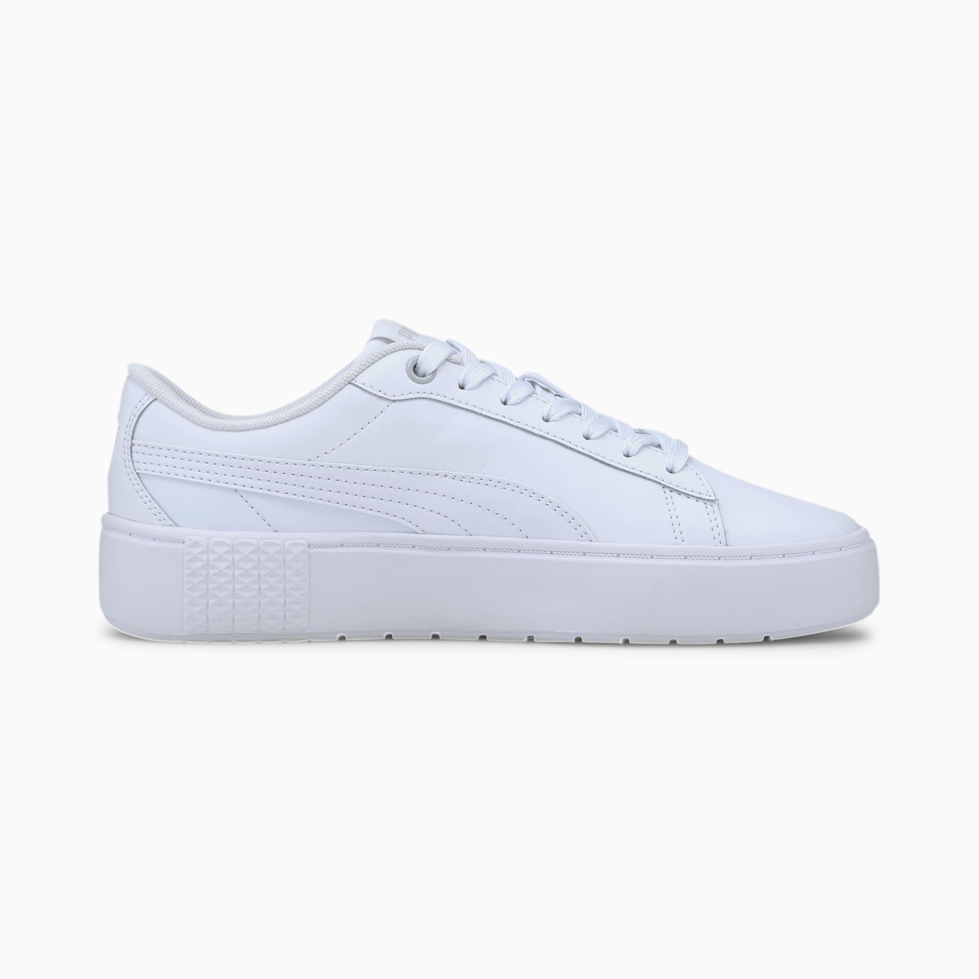 puma smash platform l white casual sneakers