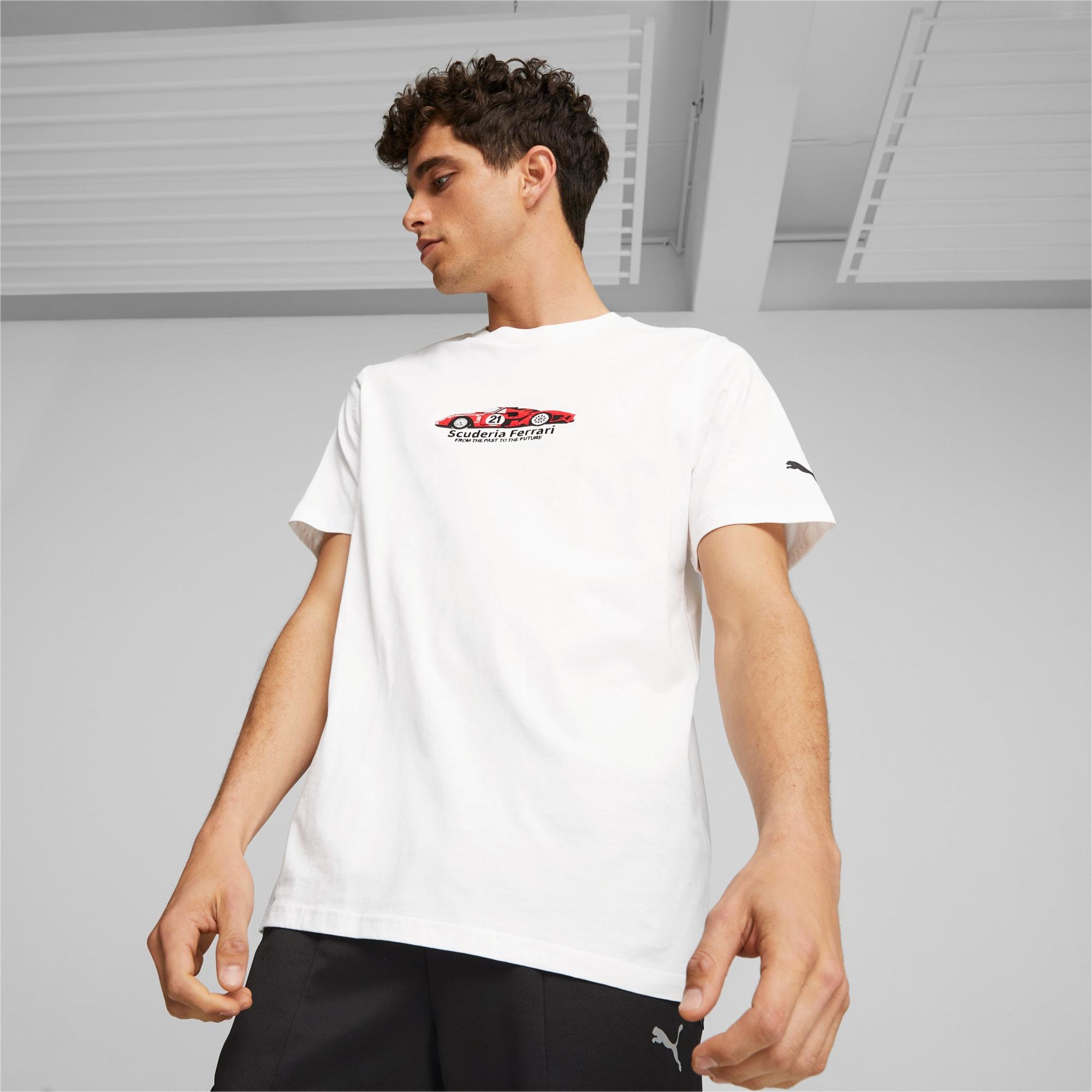 PUMA Scuderia Ferrari Race Motorsport T-shirt in White for Men | Lyst UK
