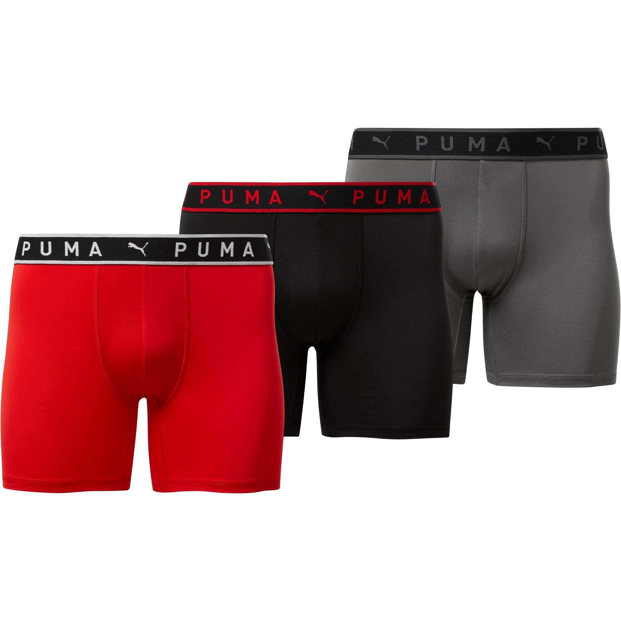 PUMA Synthetic Men's Performance Boxer Briefs [3 Pack] in Black / Red (Black) for Men Lyst