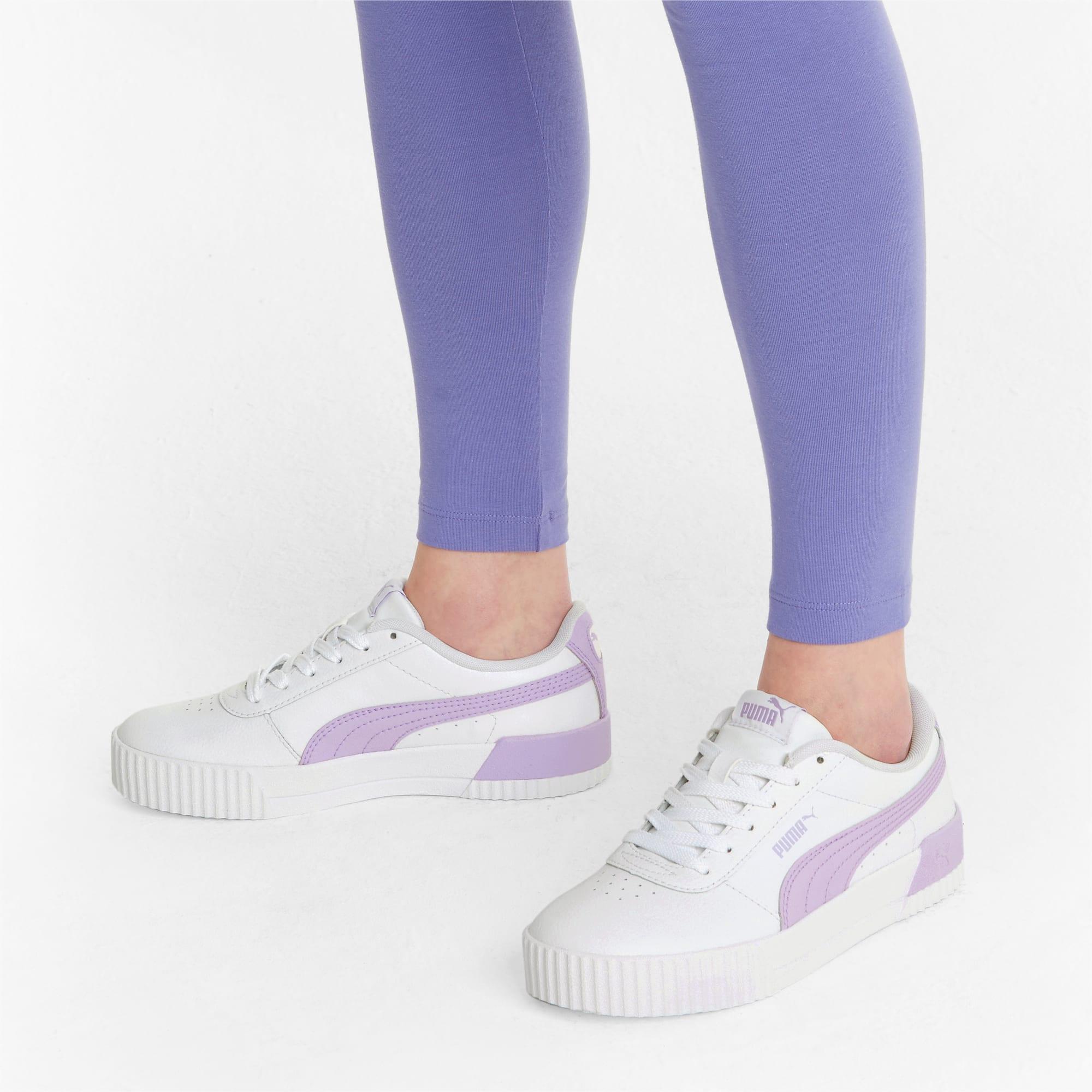 PUMA Leer Carina Leren Sportschoenen Voor Dames in het Wit - Lyst