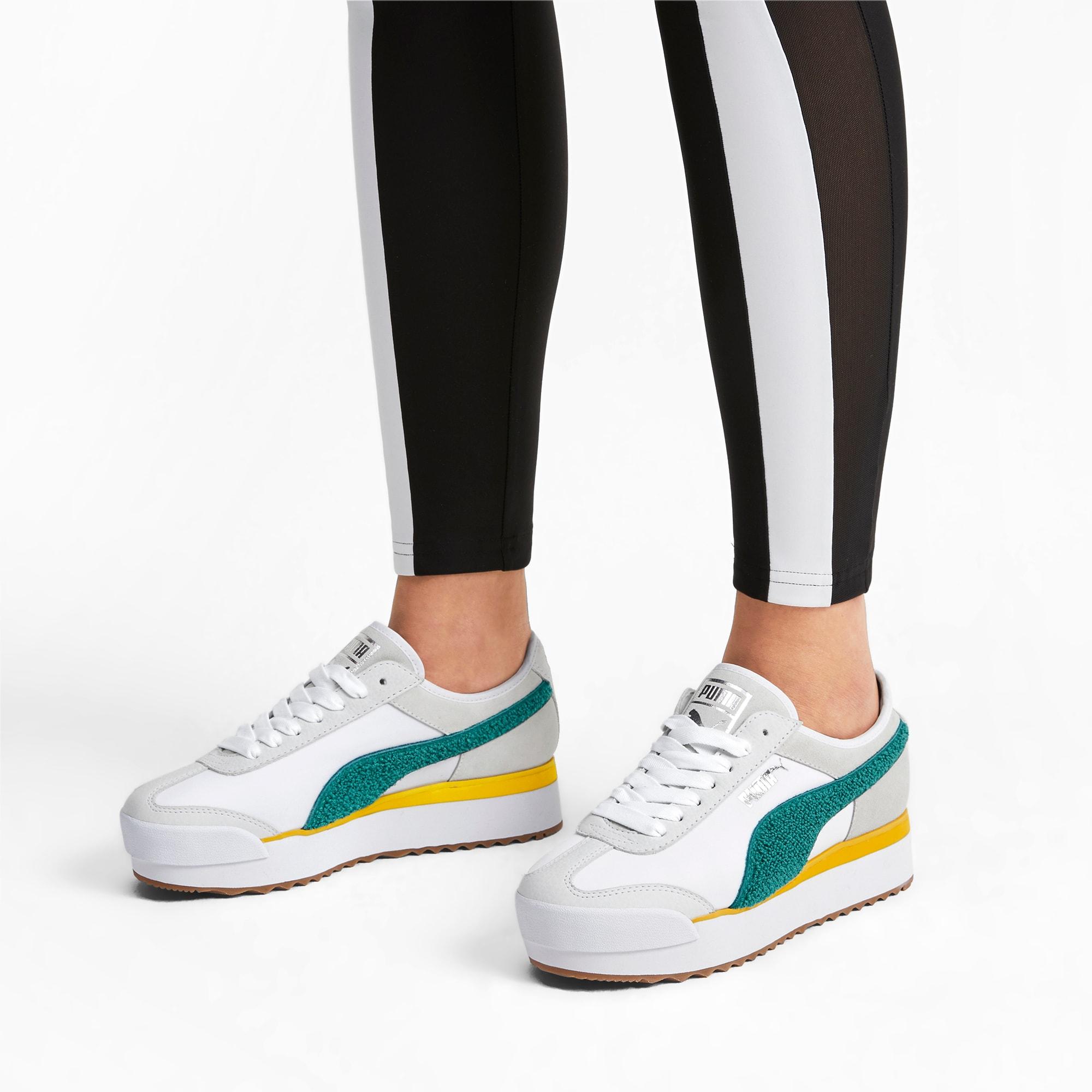 puma roma women's white