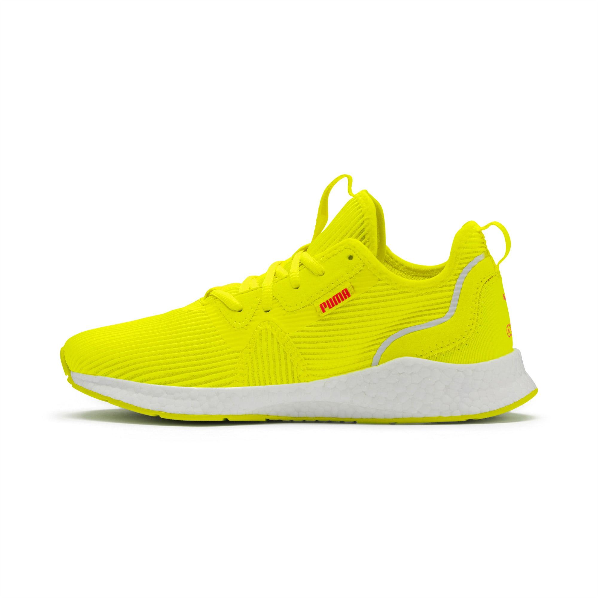 yellow puma running shoes