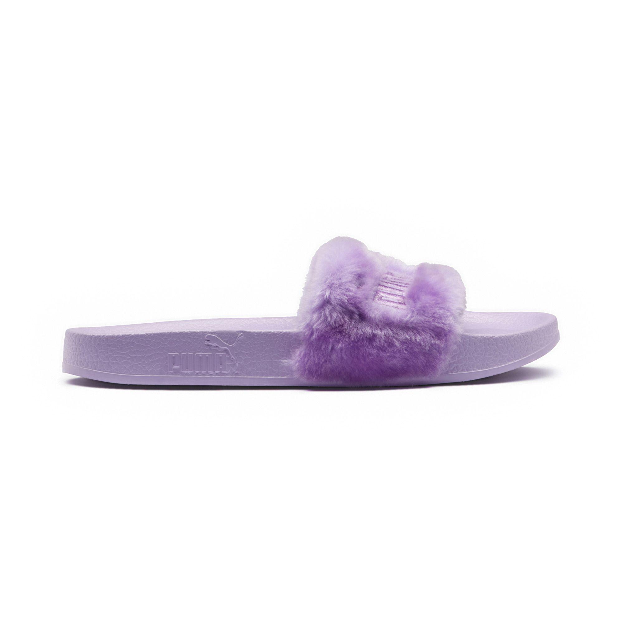 lotteri Broderskab Trampe PUMA Fenty Fur Women's Slide Sandals in Purple | Lyst