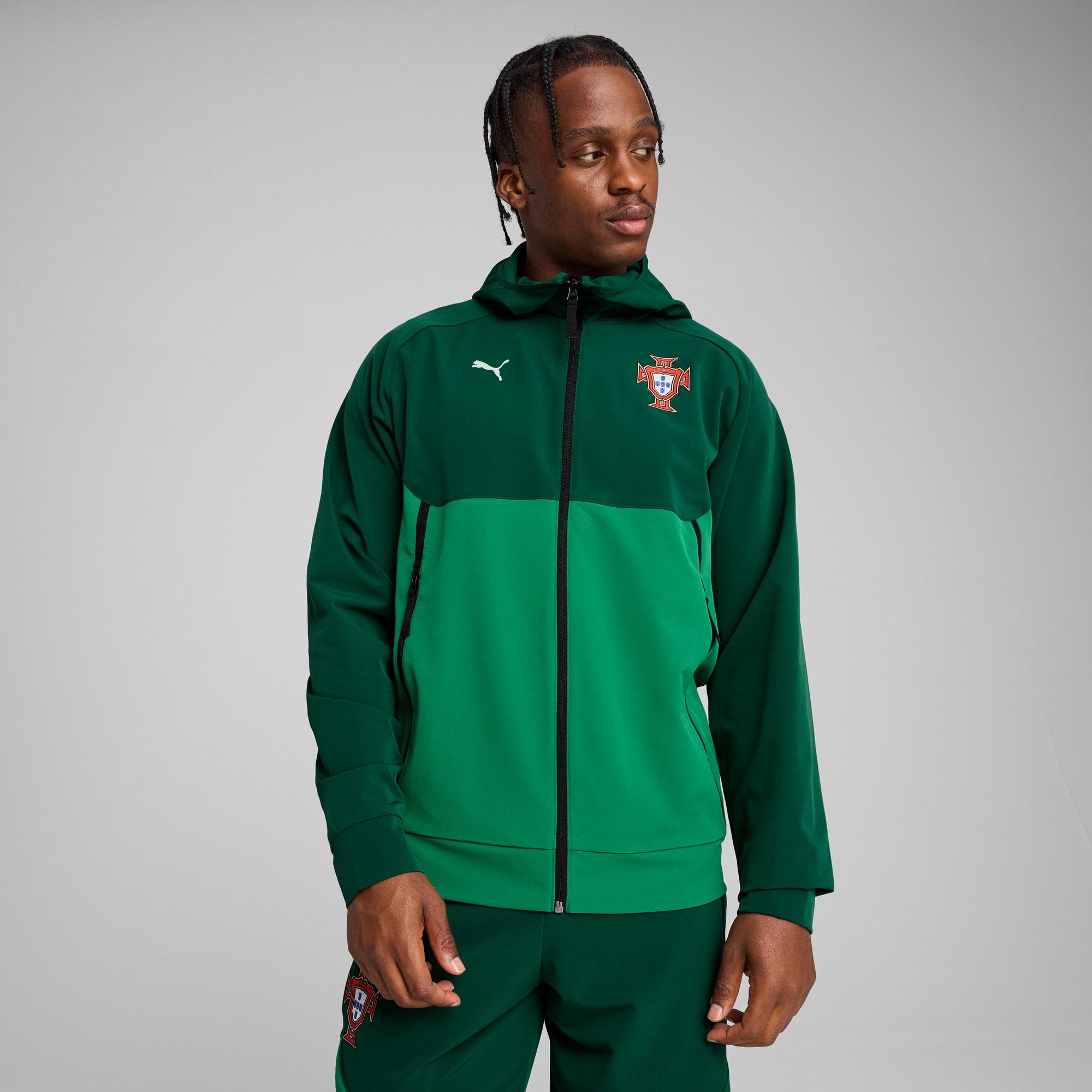 Green puma track jacket discount