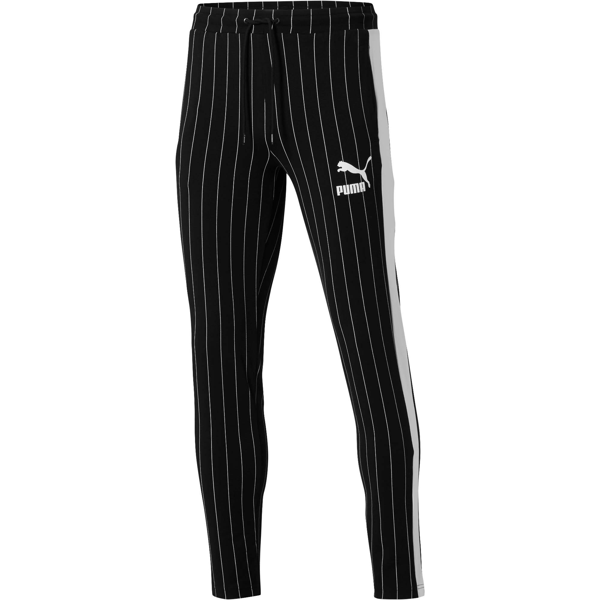 PUMA Pinstripe Men's T7 Track Pants in Black for Men | Lyst