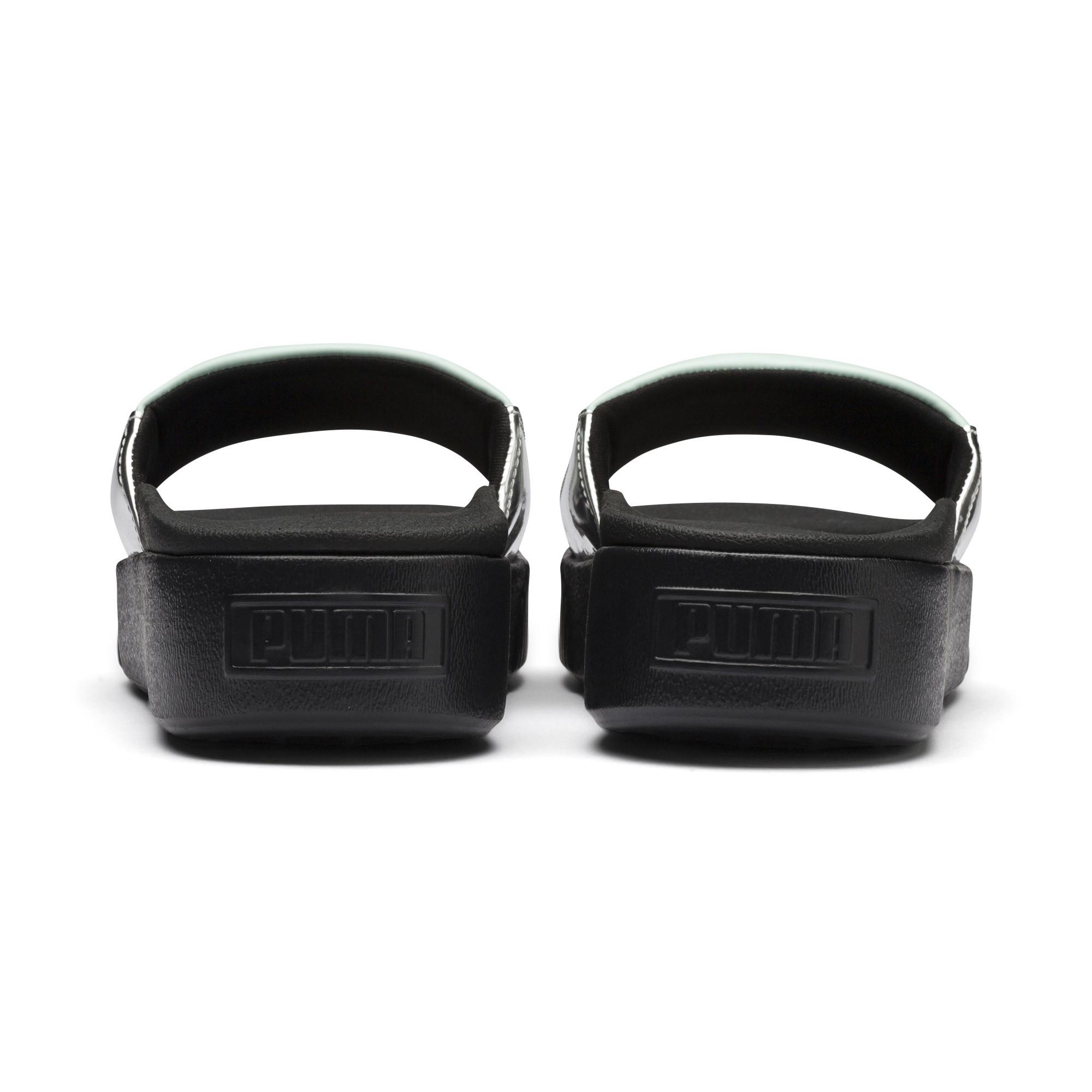 metallic puma slides