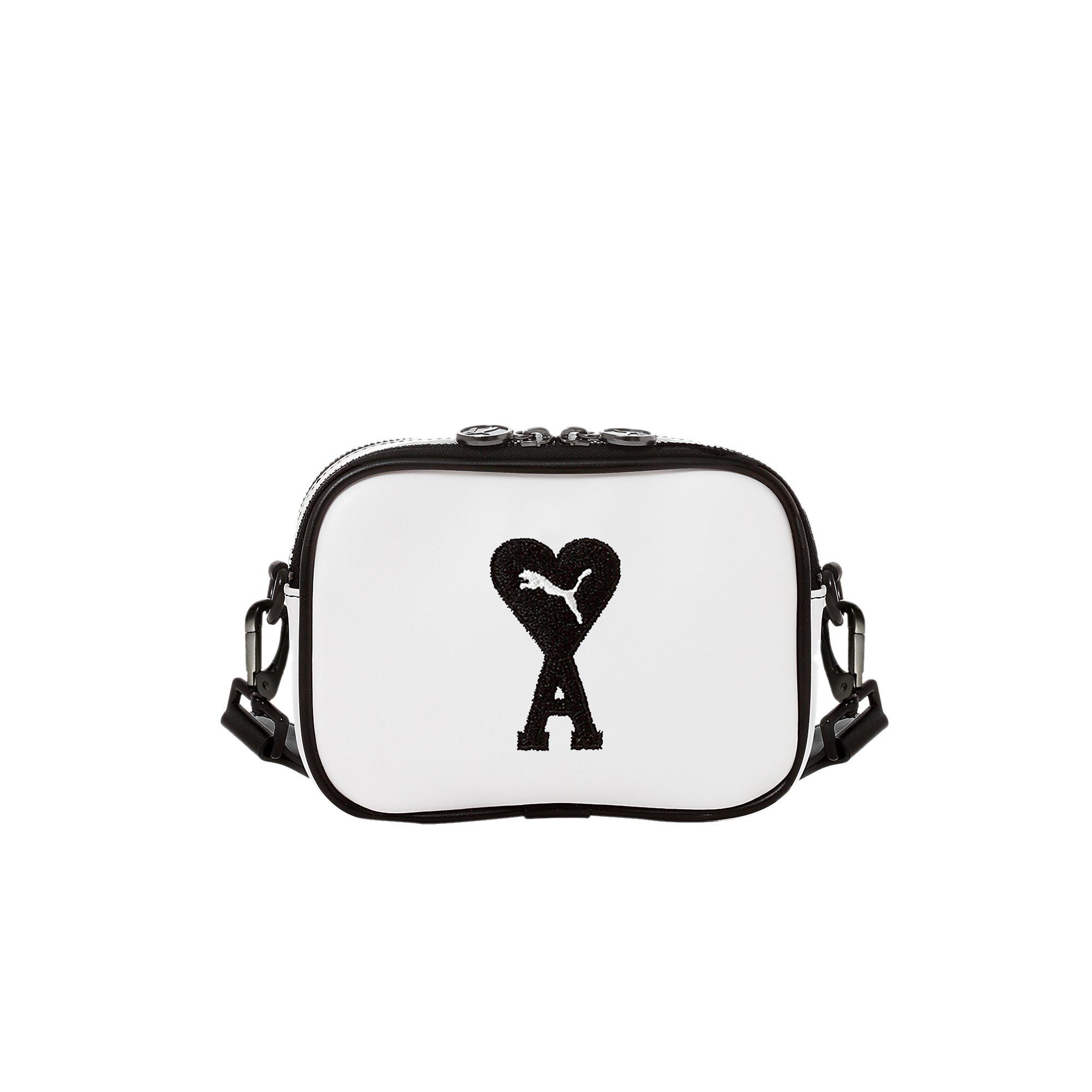 puma black and white bag