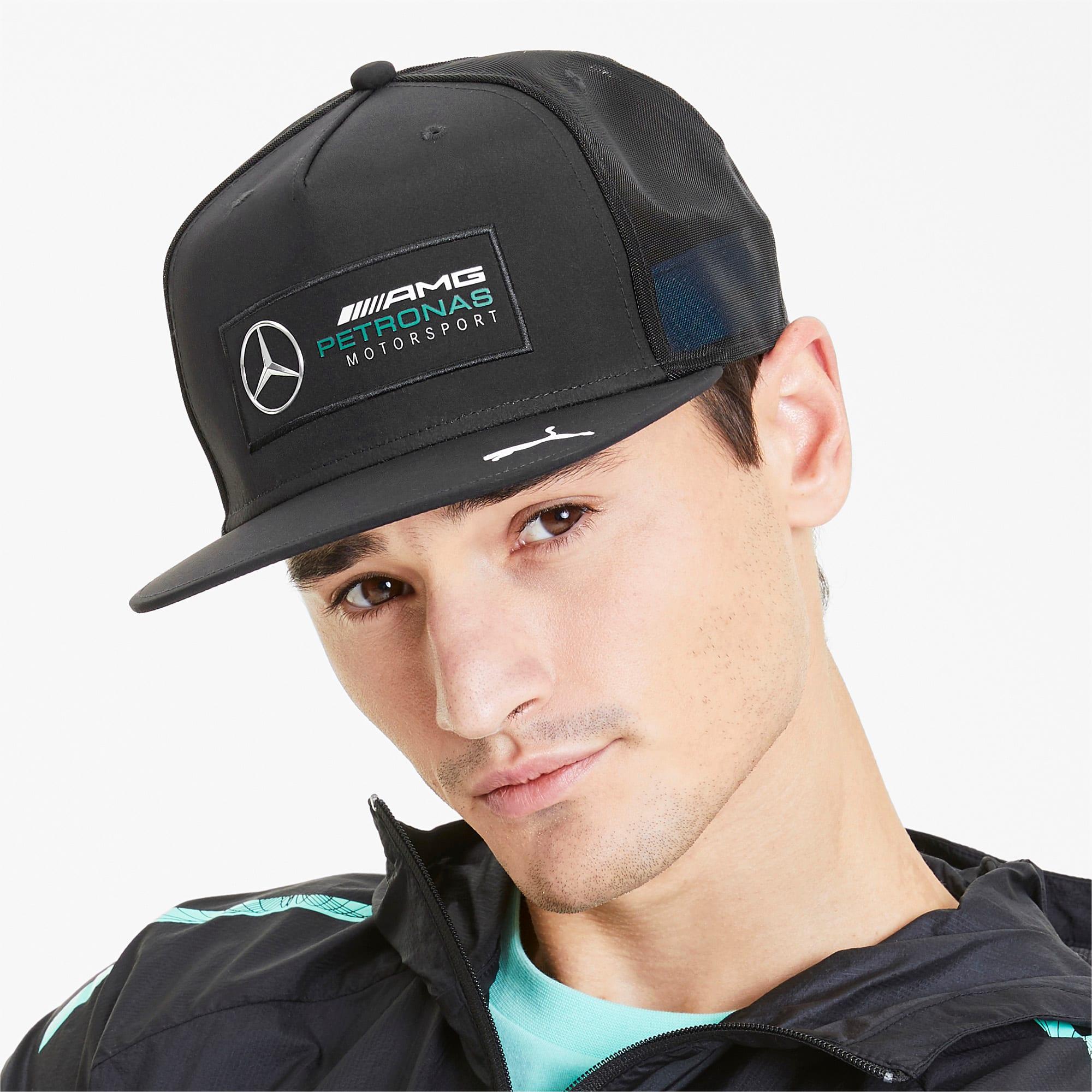 PUMA Synthetic Mercedes Amg Petronas Silver Arrows Flatbrim Cap in Black |  Lyst