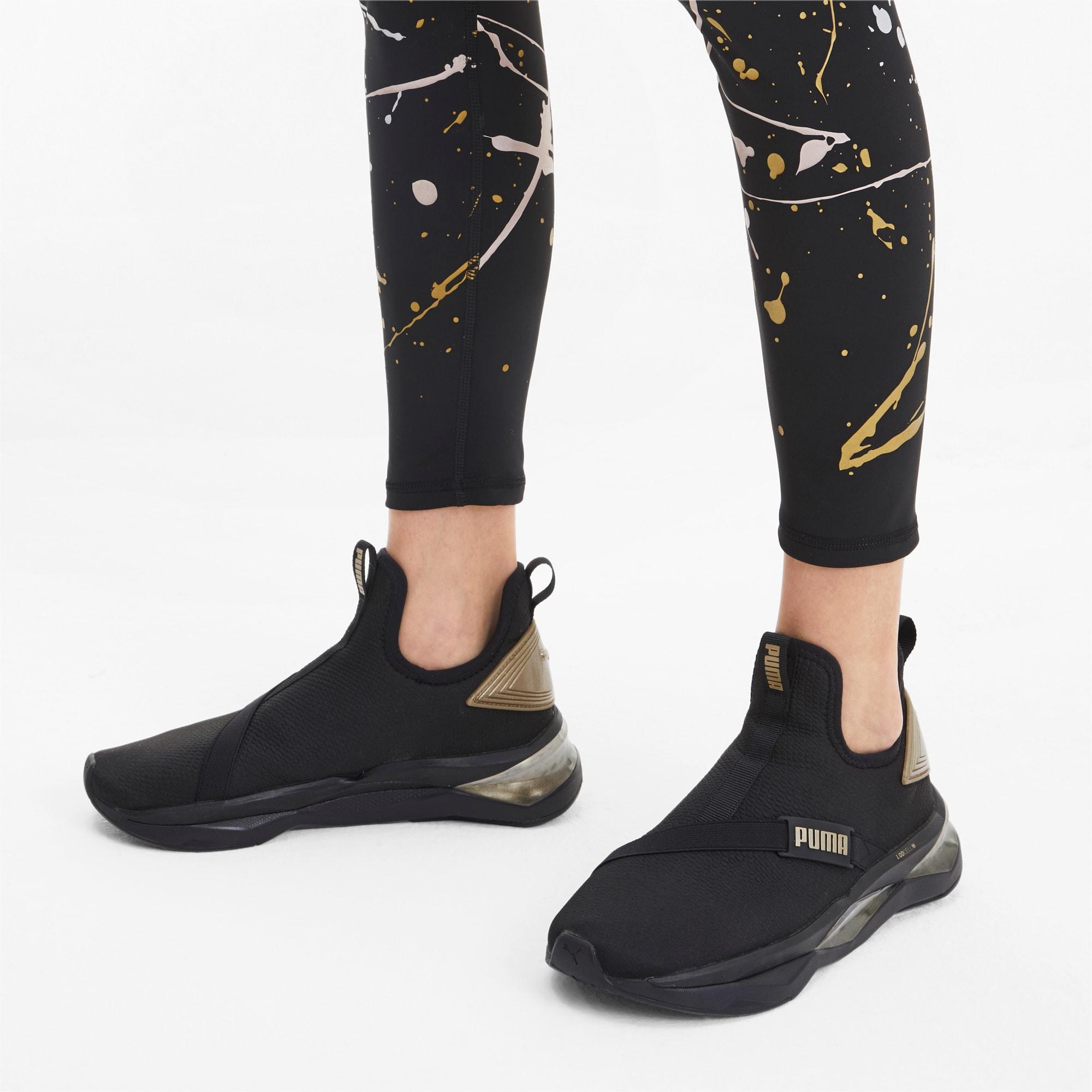 PUMA Lace Lqdcell Shatter Mid Training Shoes in Black/Gold Metallic (Black)  - Lyst