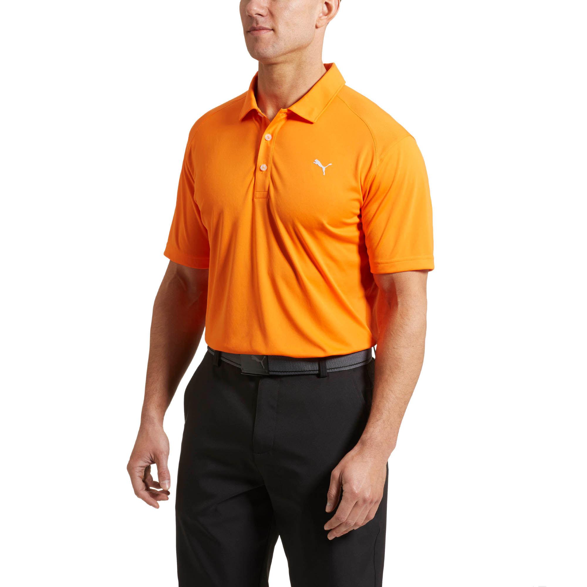 PUMA Pounce Golf Shirt in Orange for Men | Lyst