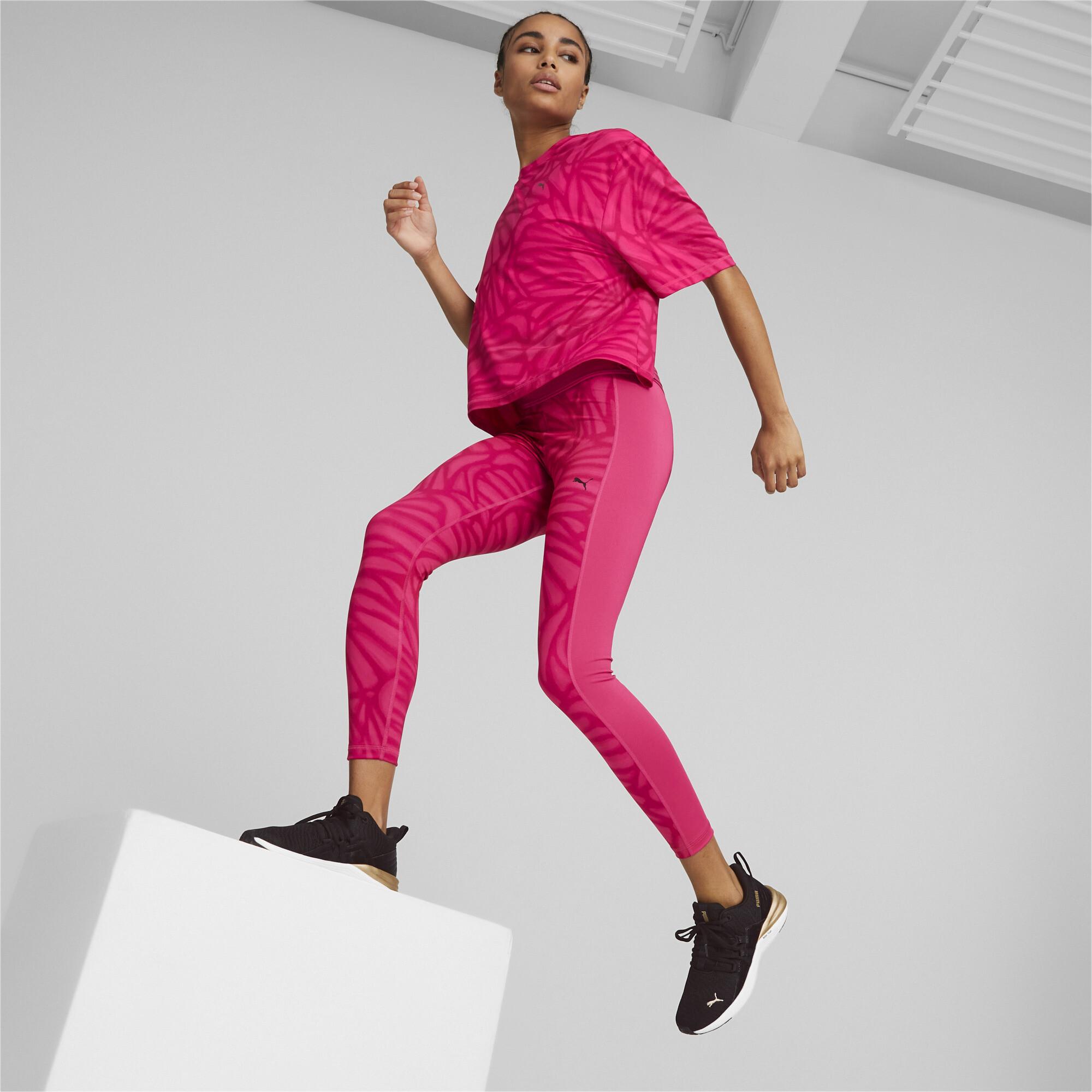 PUMA Favorite Printed High Waist 7/8 Training Leggings in Pink | Lyst