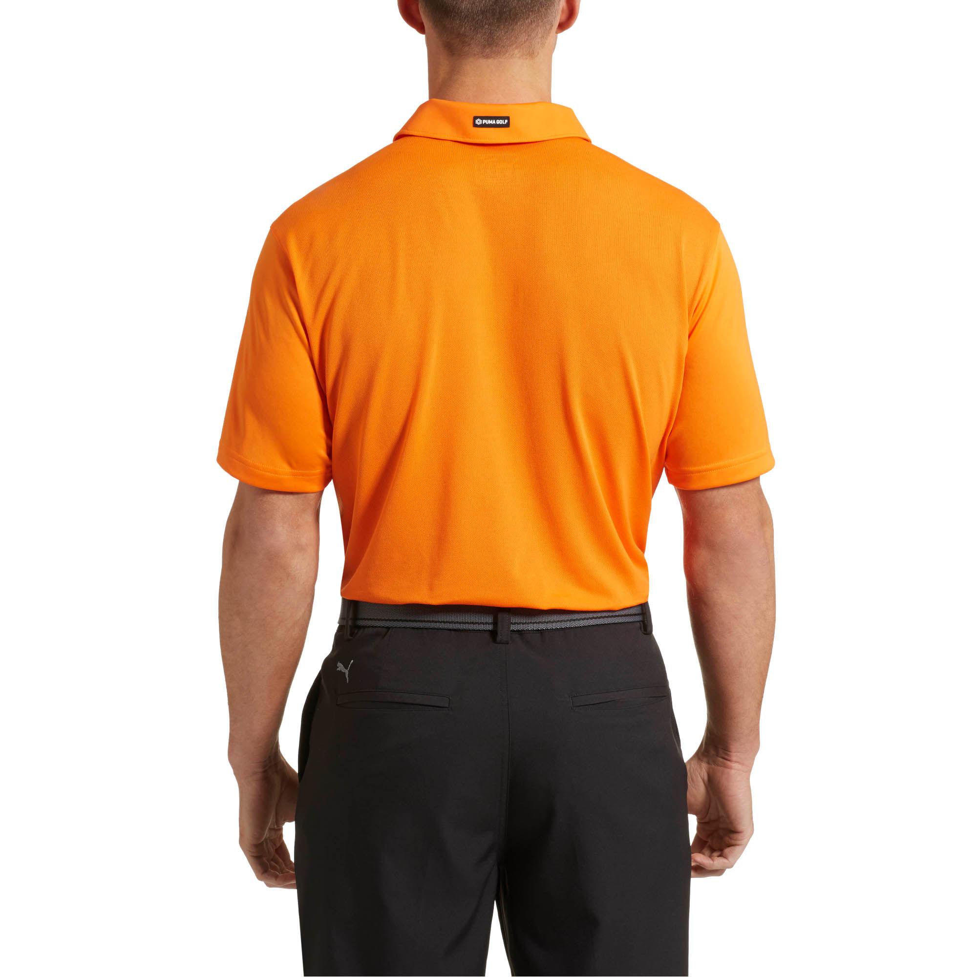 PUMA Pounce Golf Polo Shirt in Orange for Men | Lyst