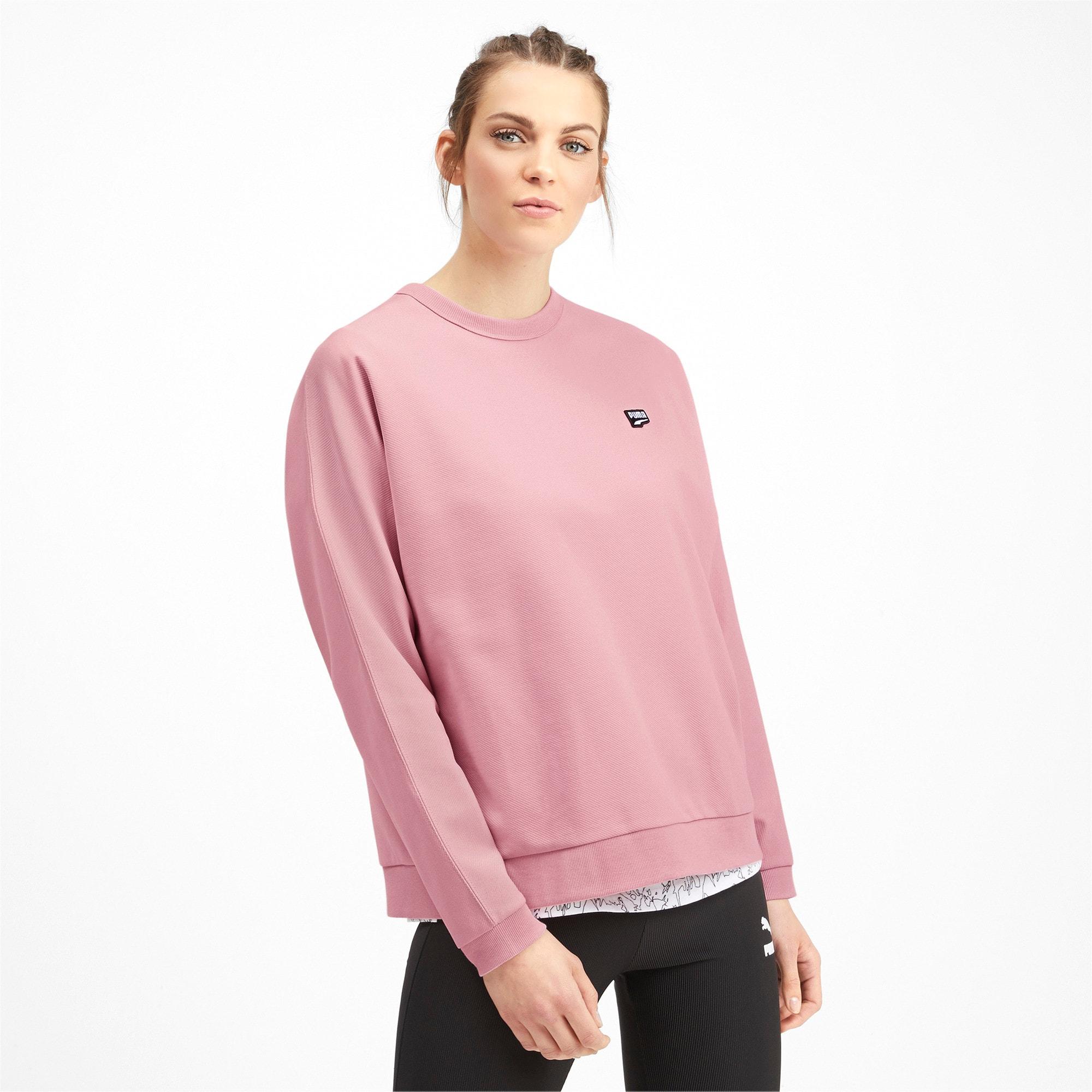 PUMA Synthetic Downtown Women's Crewneck Sweatshirt in Pink - Lyst