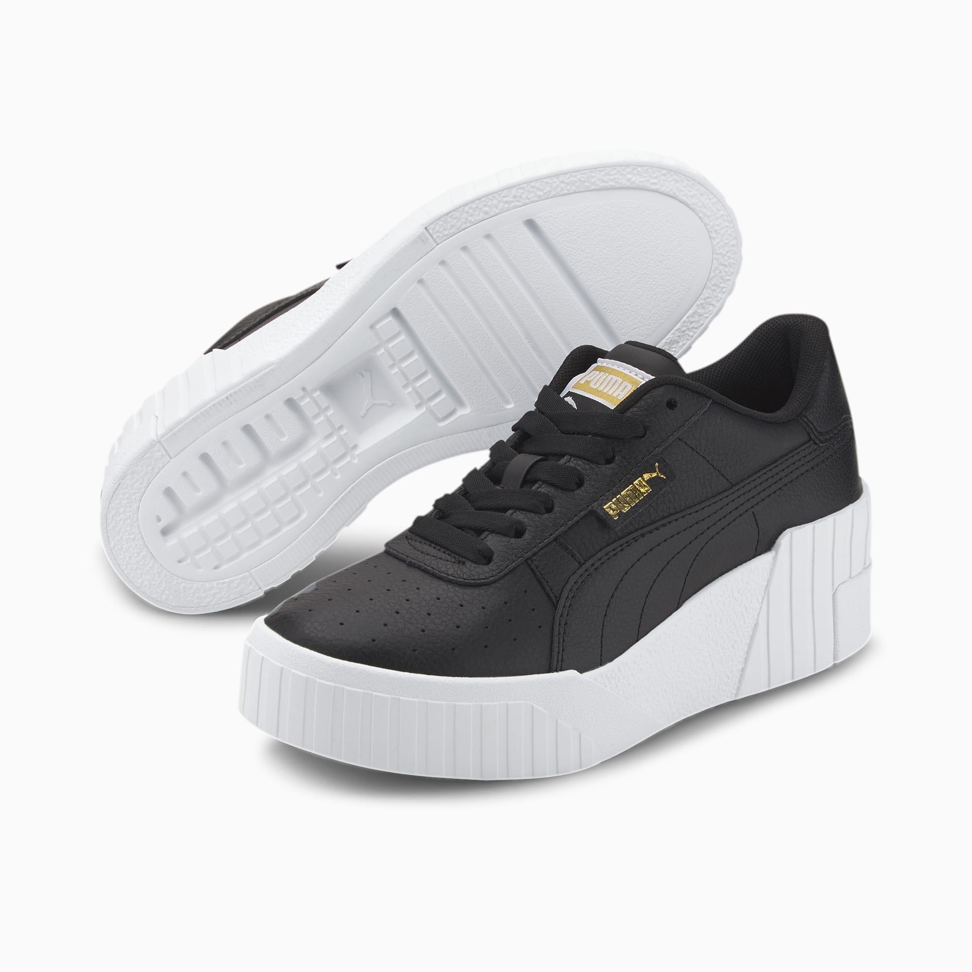 PUMA Cali Wedge Sneakers in Black - Lyst