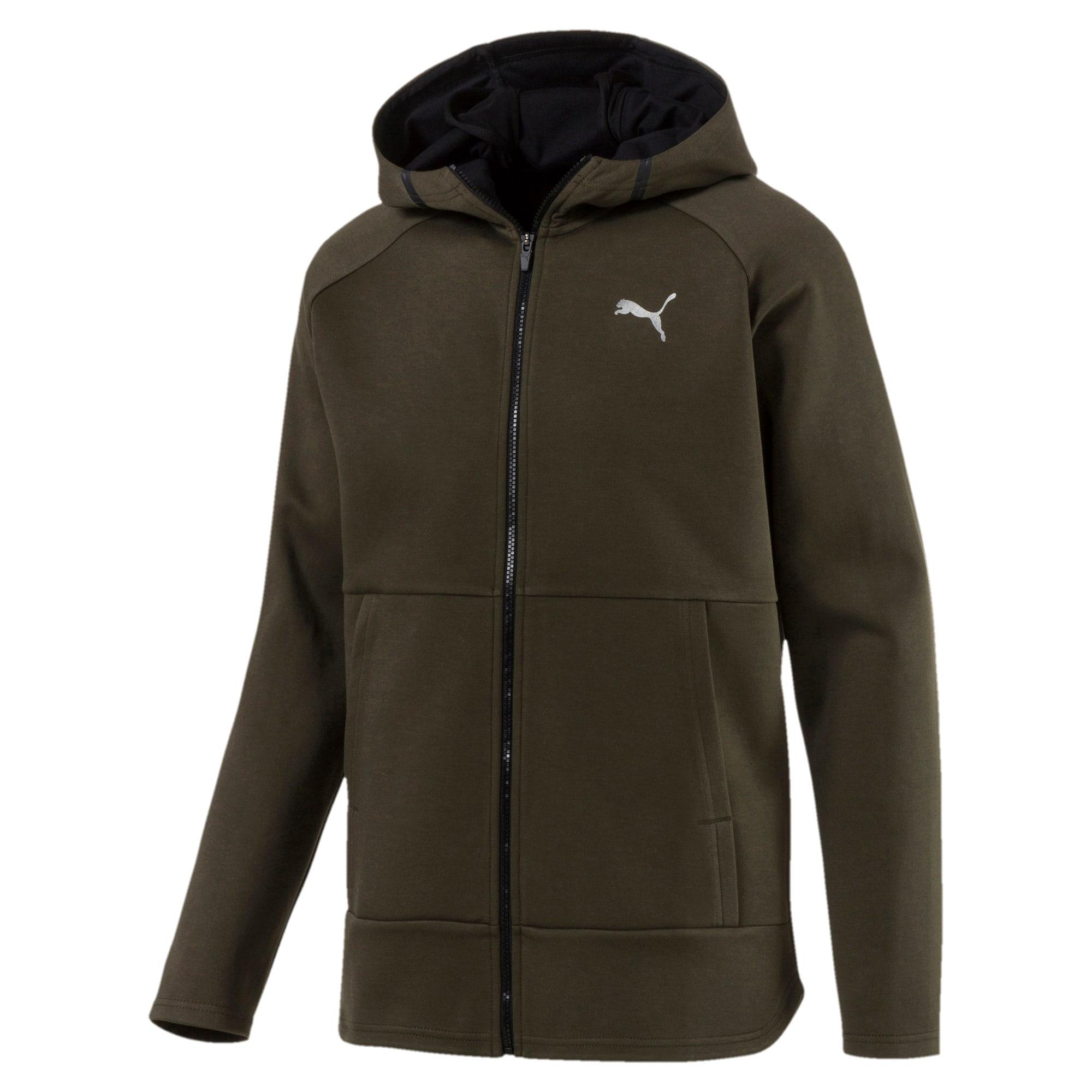 PUMA Cotton Bnd Tech Protect Zip-up Hooded Men's Jacket in Forest Night ...