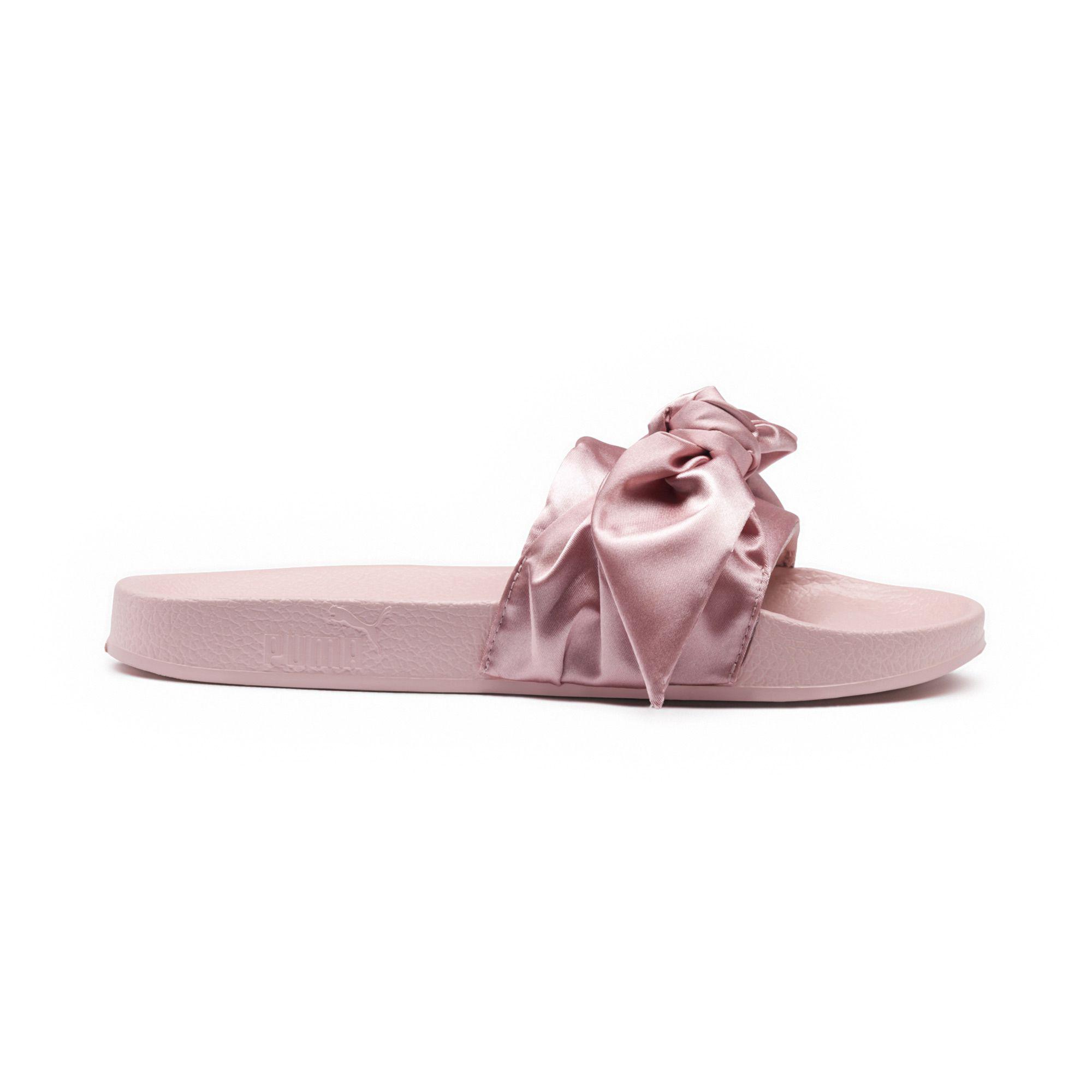 PUMA Satin X Fenty Bow Slides in Silver Pink (Pink) - Lyst