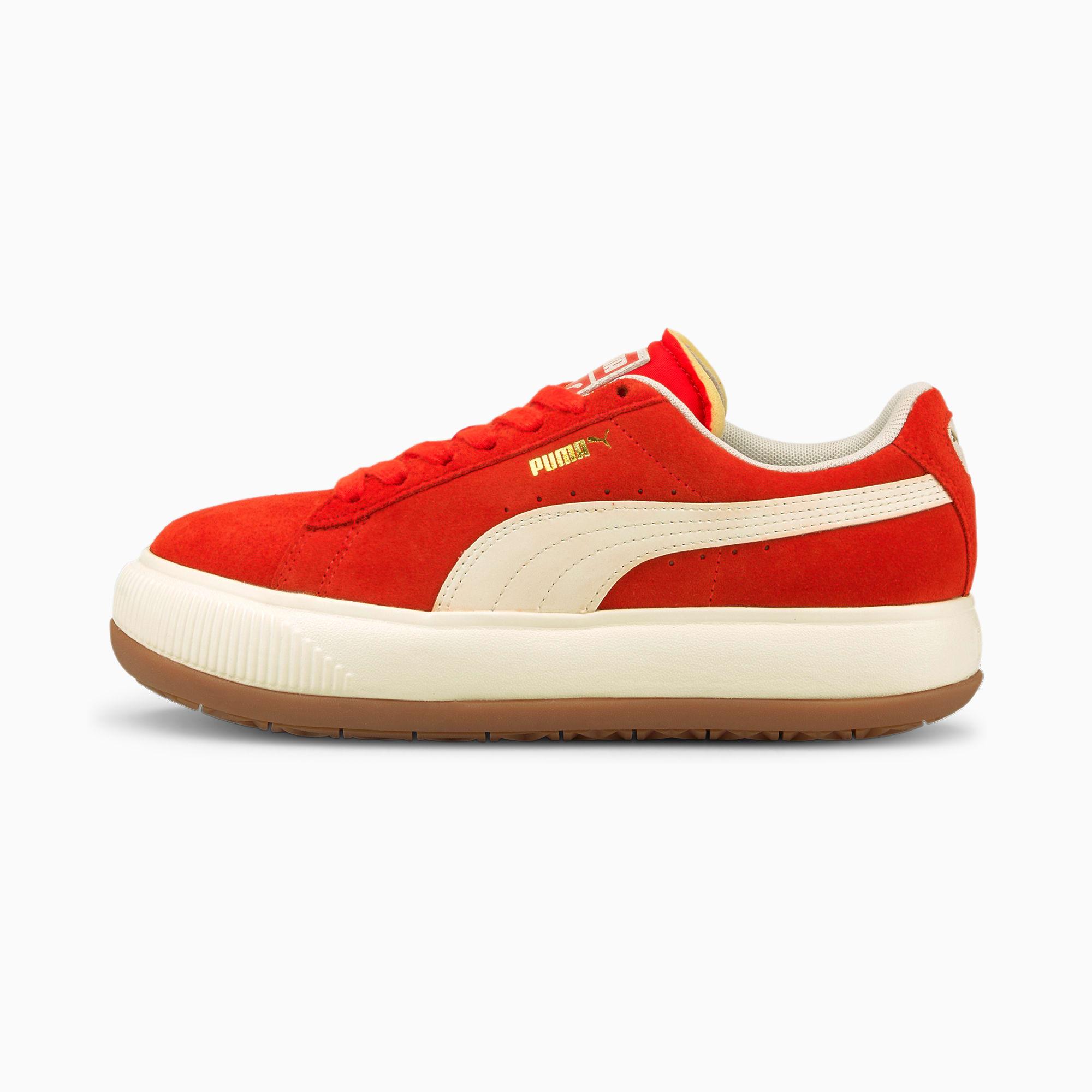 PUMA Suede Mayu Up Sneakers in het Rood - Lyst