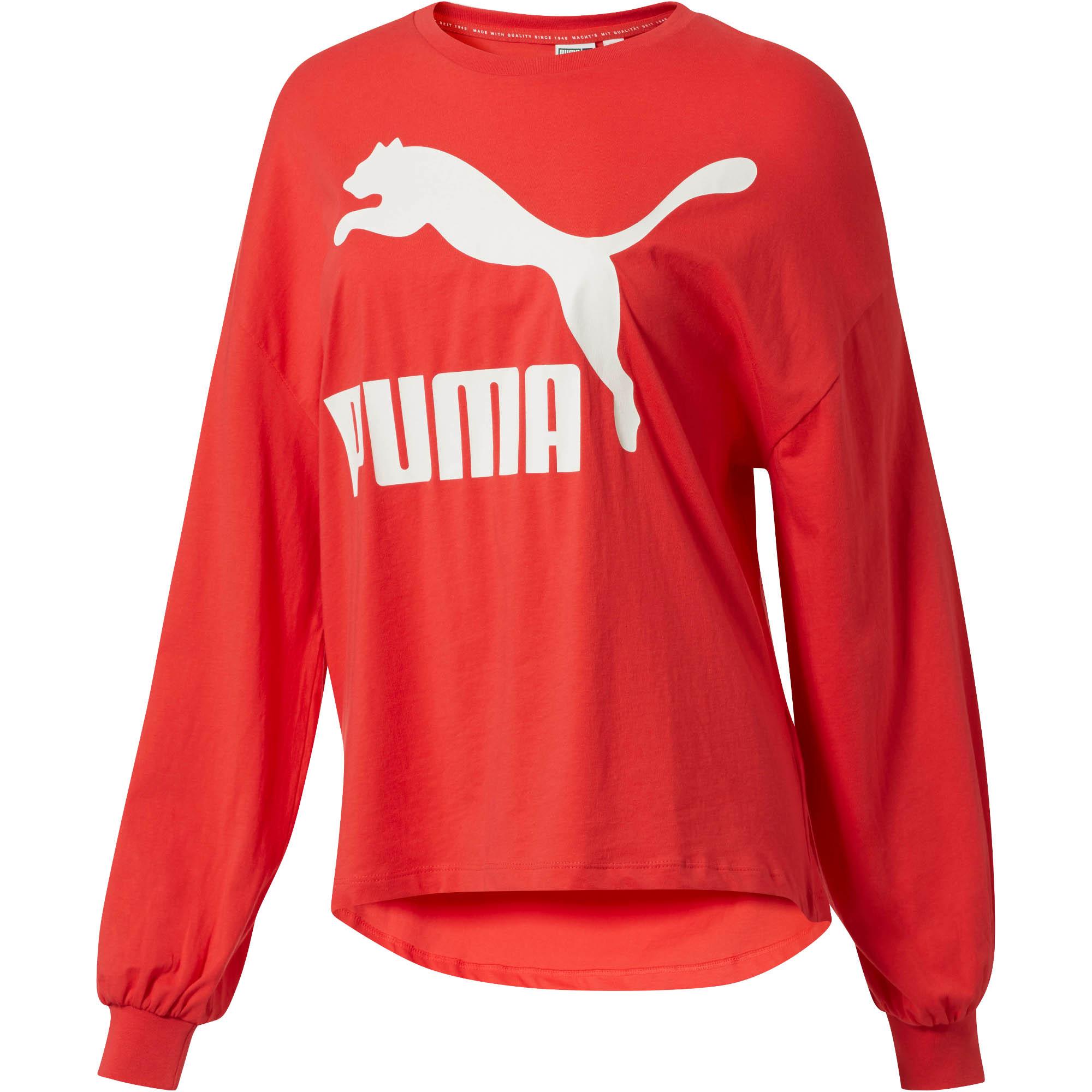 womens red puma shirt