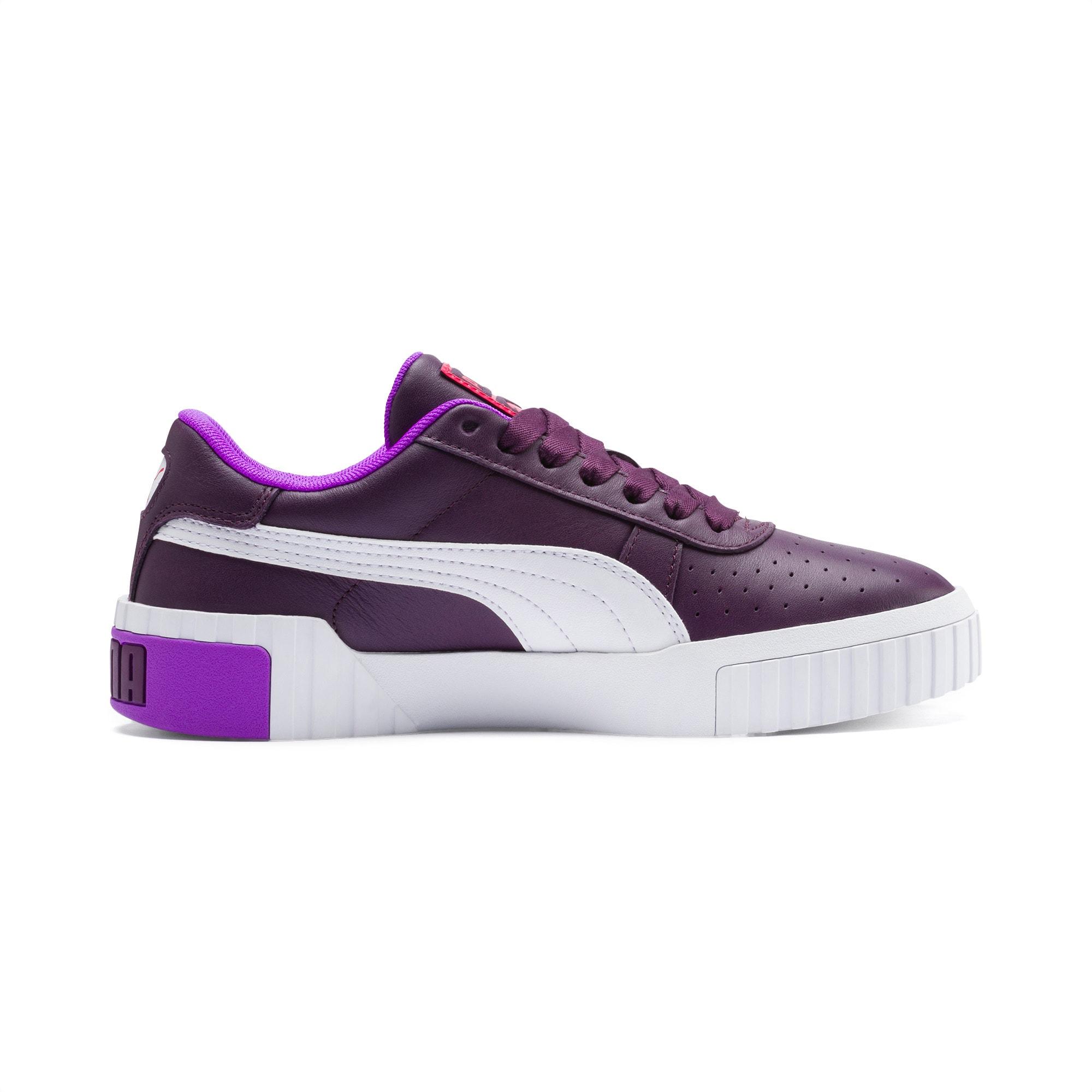PUMA Leather Cali Chase Sneakers in Purple | Lyst
