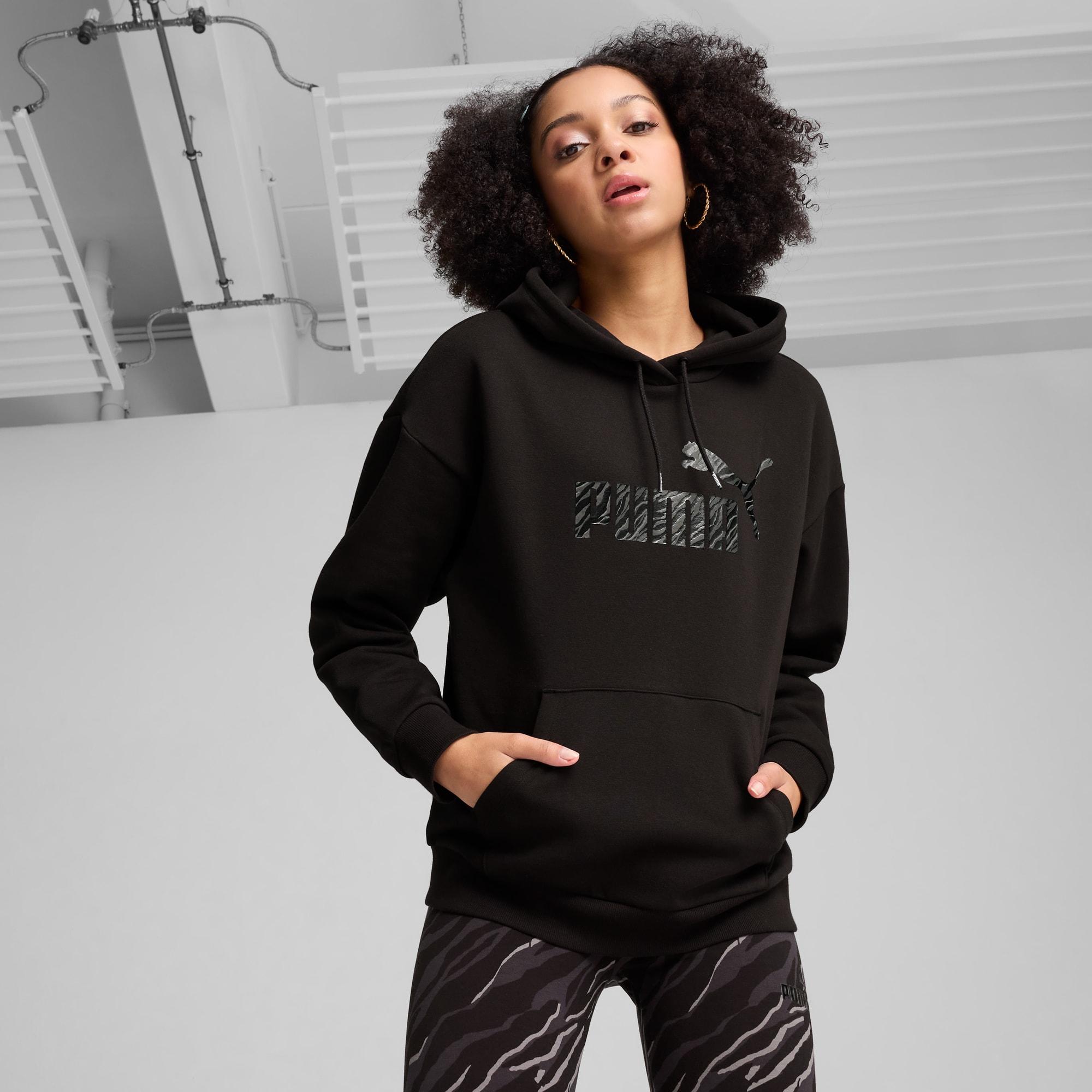 PUMA Ess Animal Hoodie in Black Lyst UK