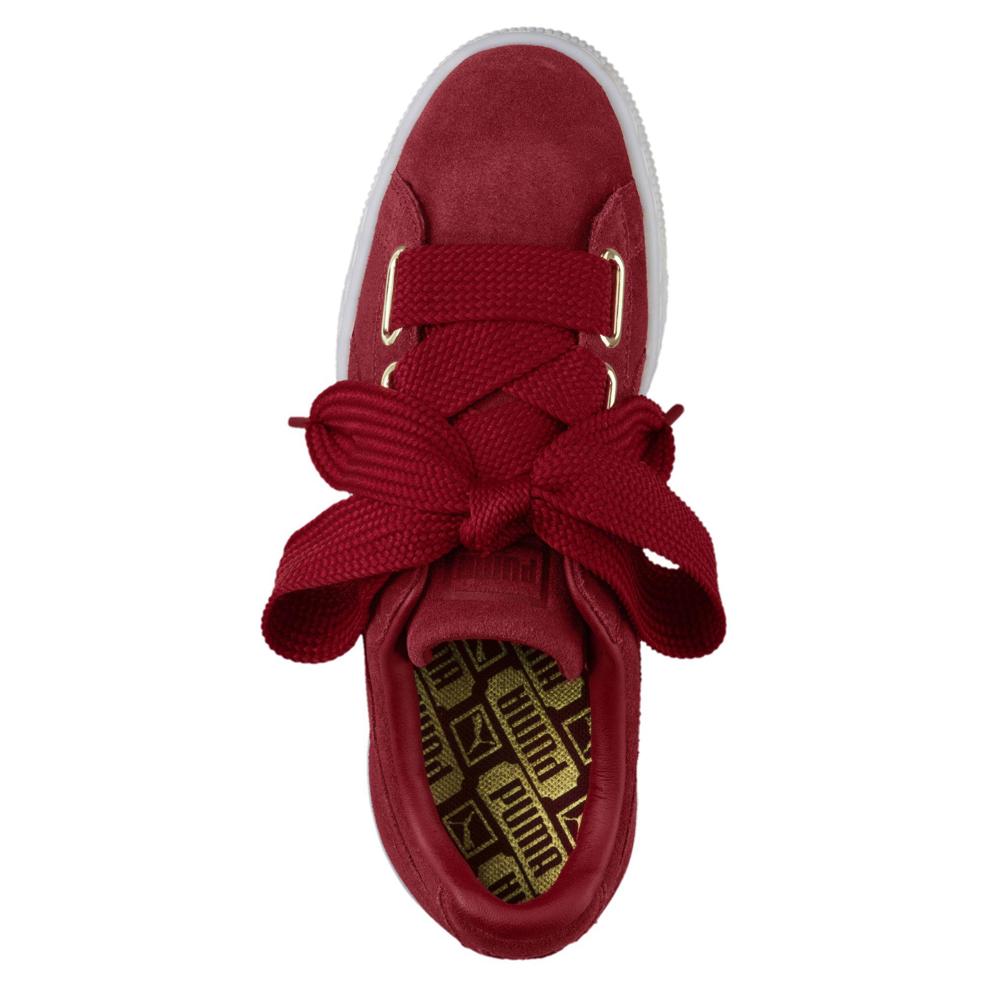 PUMA Suede Heart Celebrate (red Dahlia/red Dahlia/red Dahlia/red Dahlia)  Shoes - Lyst
