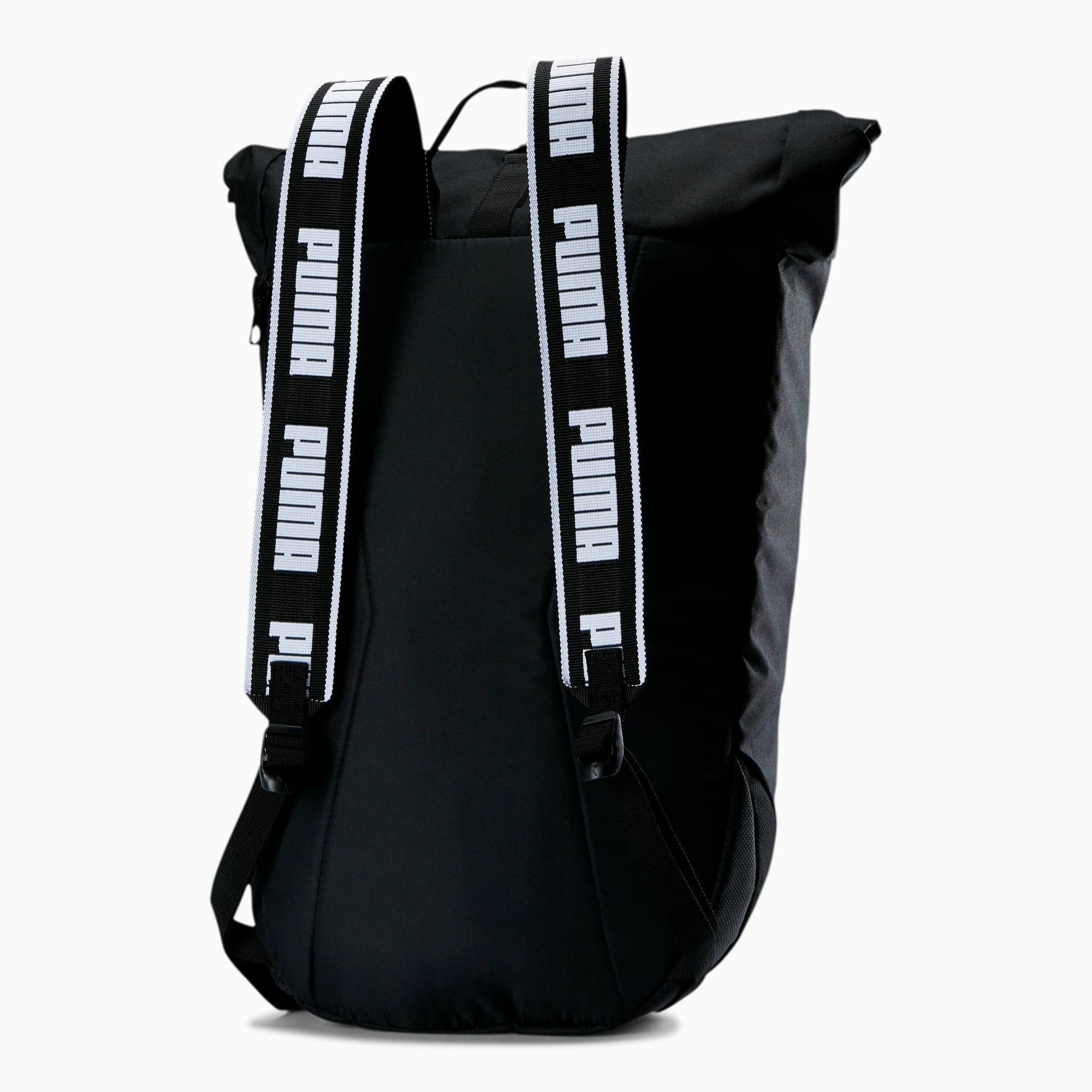 PUMA Synthetic Aop Roll Top Backpack in Black - Lyst