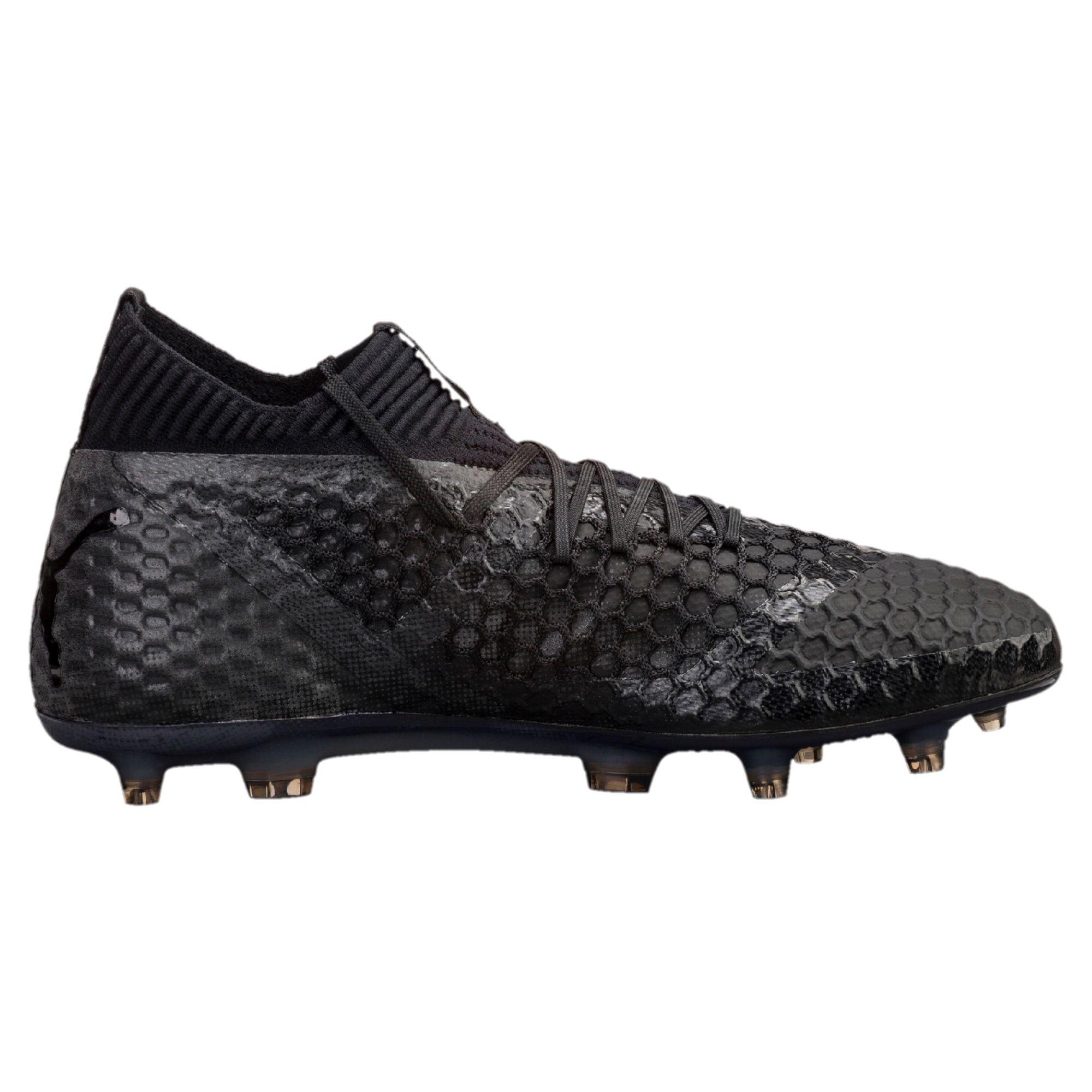 black puma soccer boots