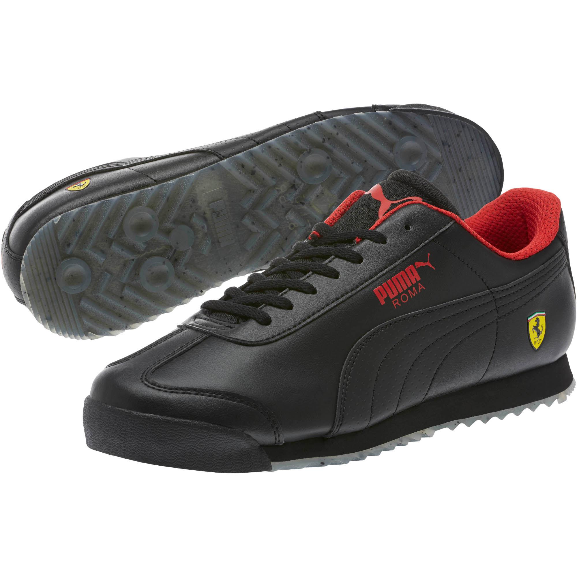 black puma roma sneakers