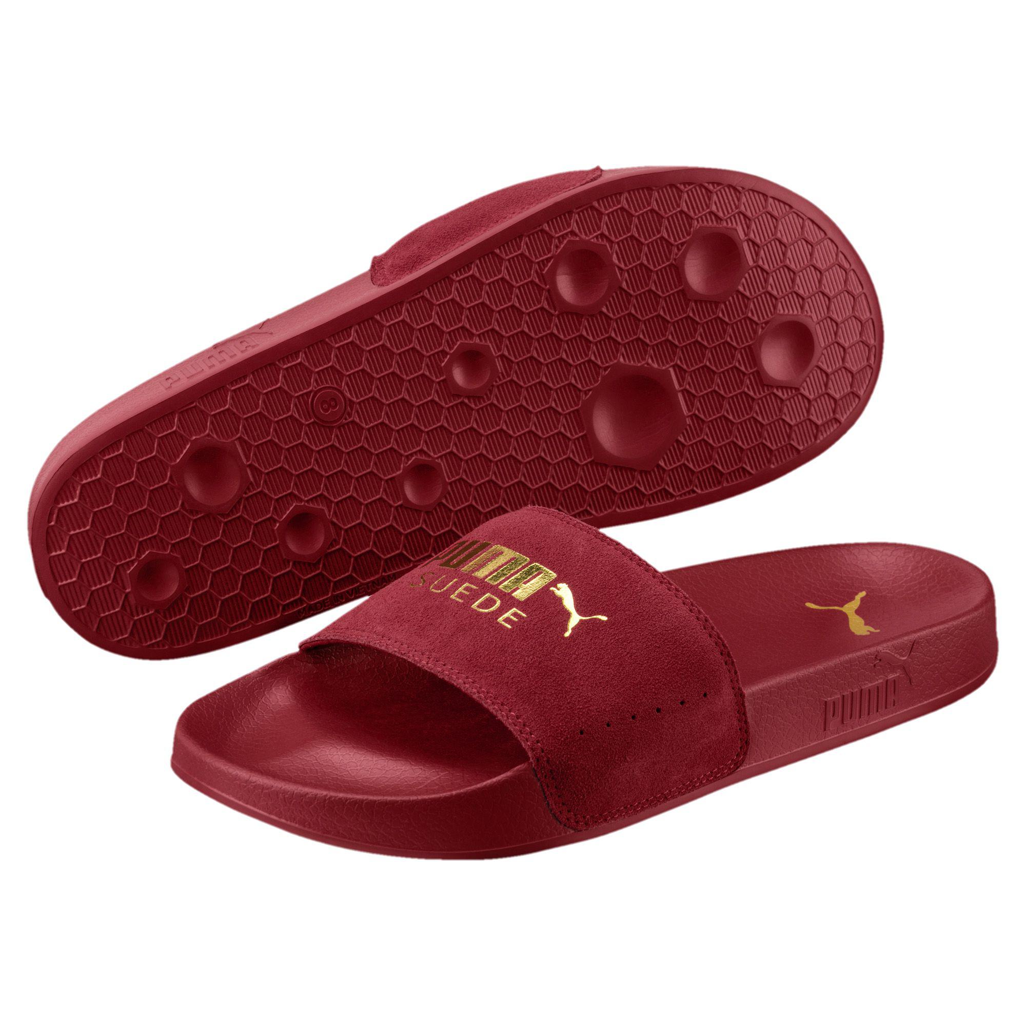puma red slippers