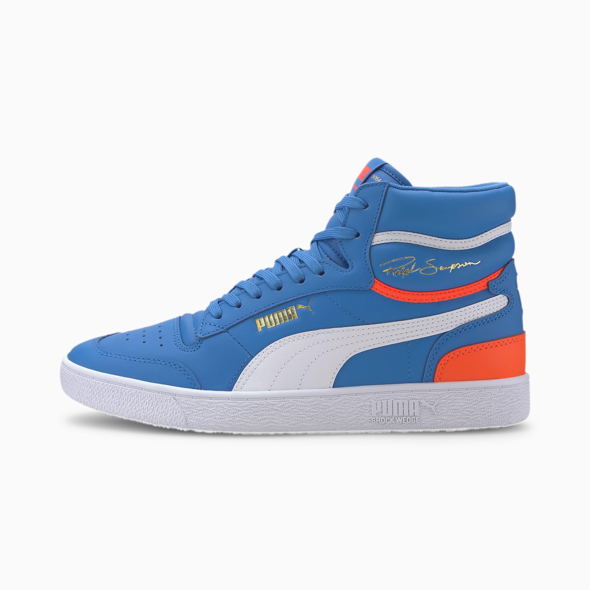 PUMA Leather Ralph Sampson Mid Sneakers in Blue for Men - Lyst