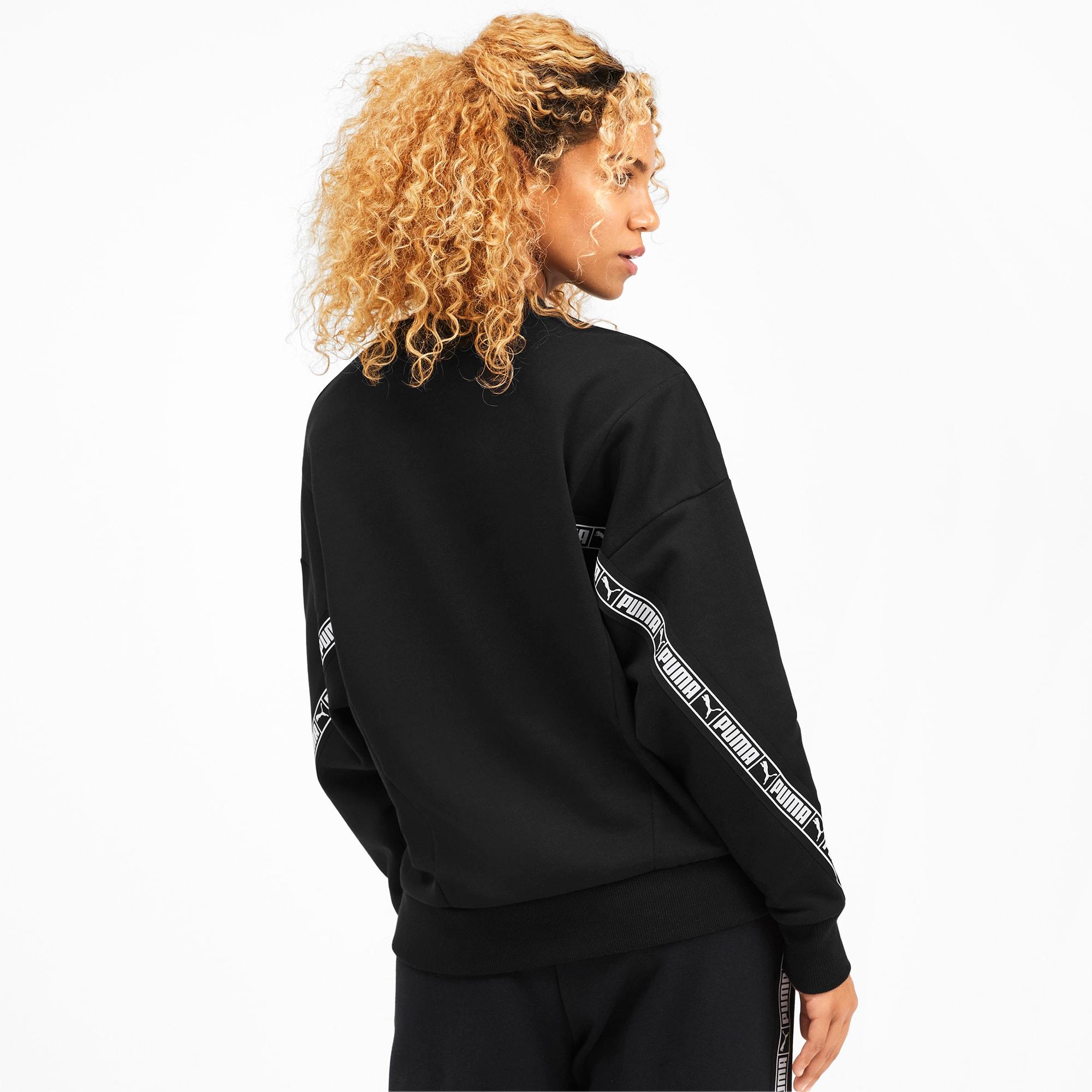 Puma tape tie waist crew sweatshirt best sale