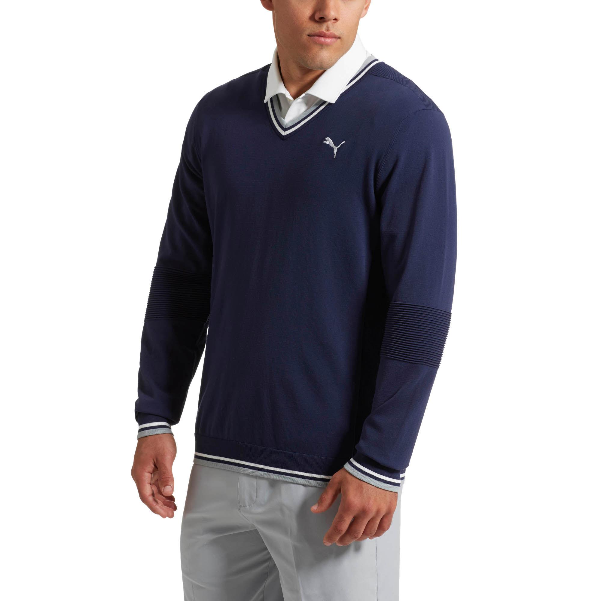 puma v neck sweater