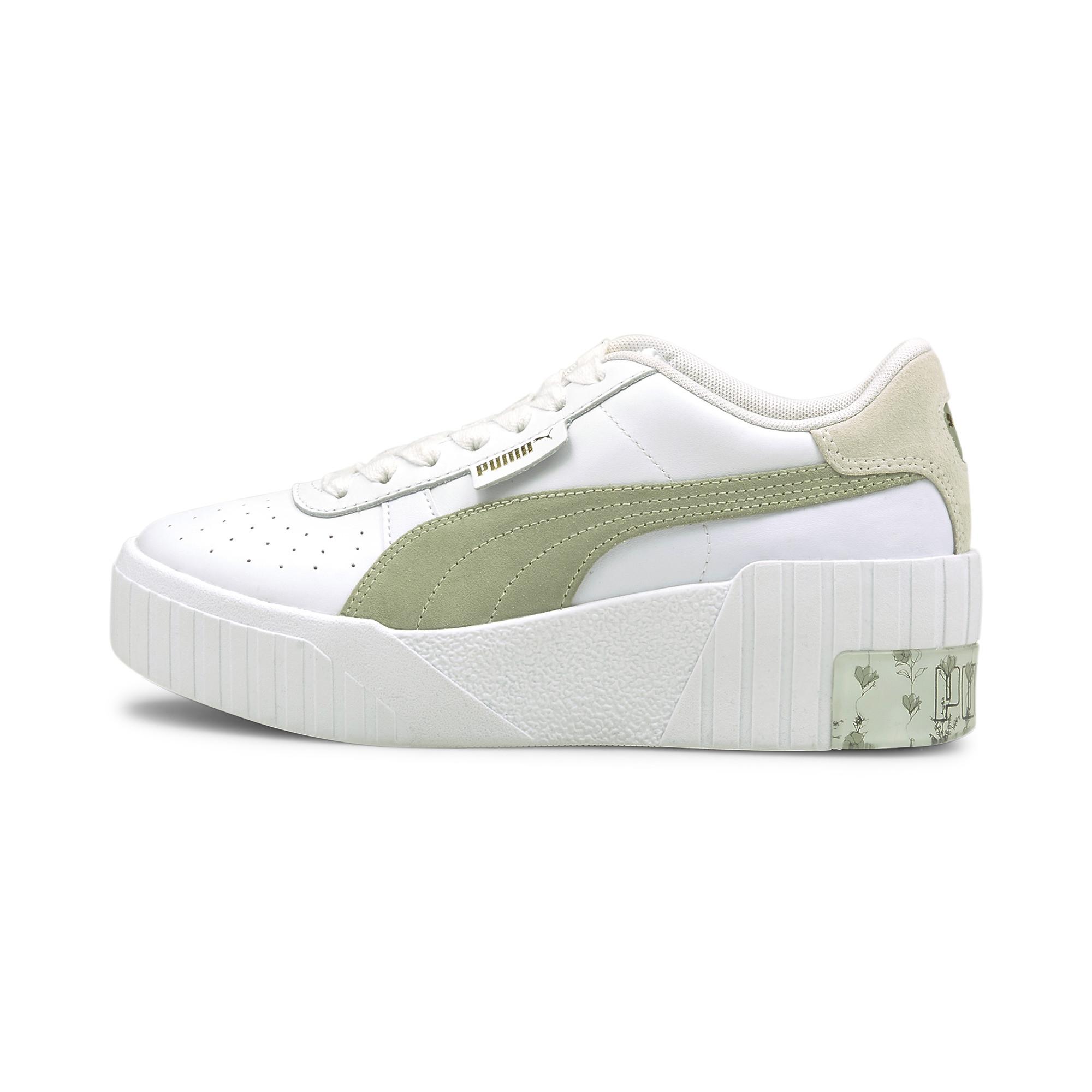 PUMA Cali Wedge In Bloom Sneakers in White | Lyst