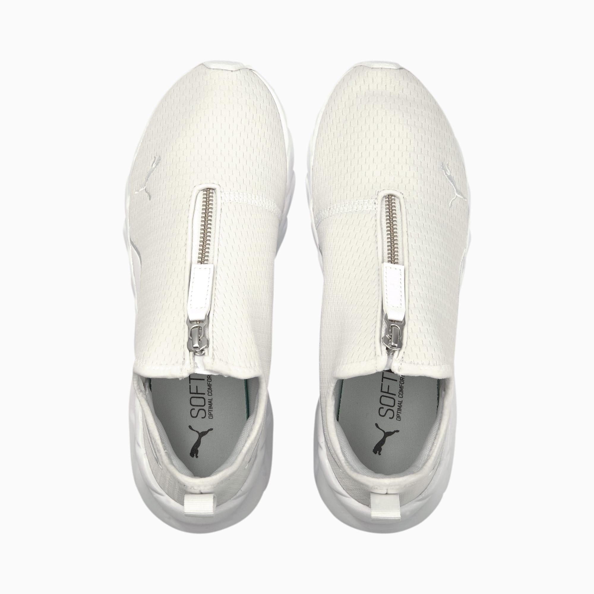 PUMA Lace Weave Zip Training Shoes in White - Lyst