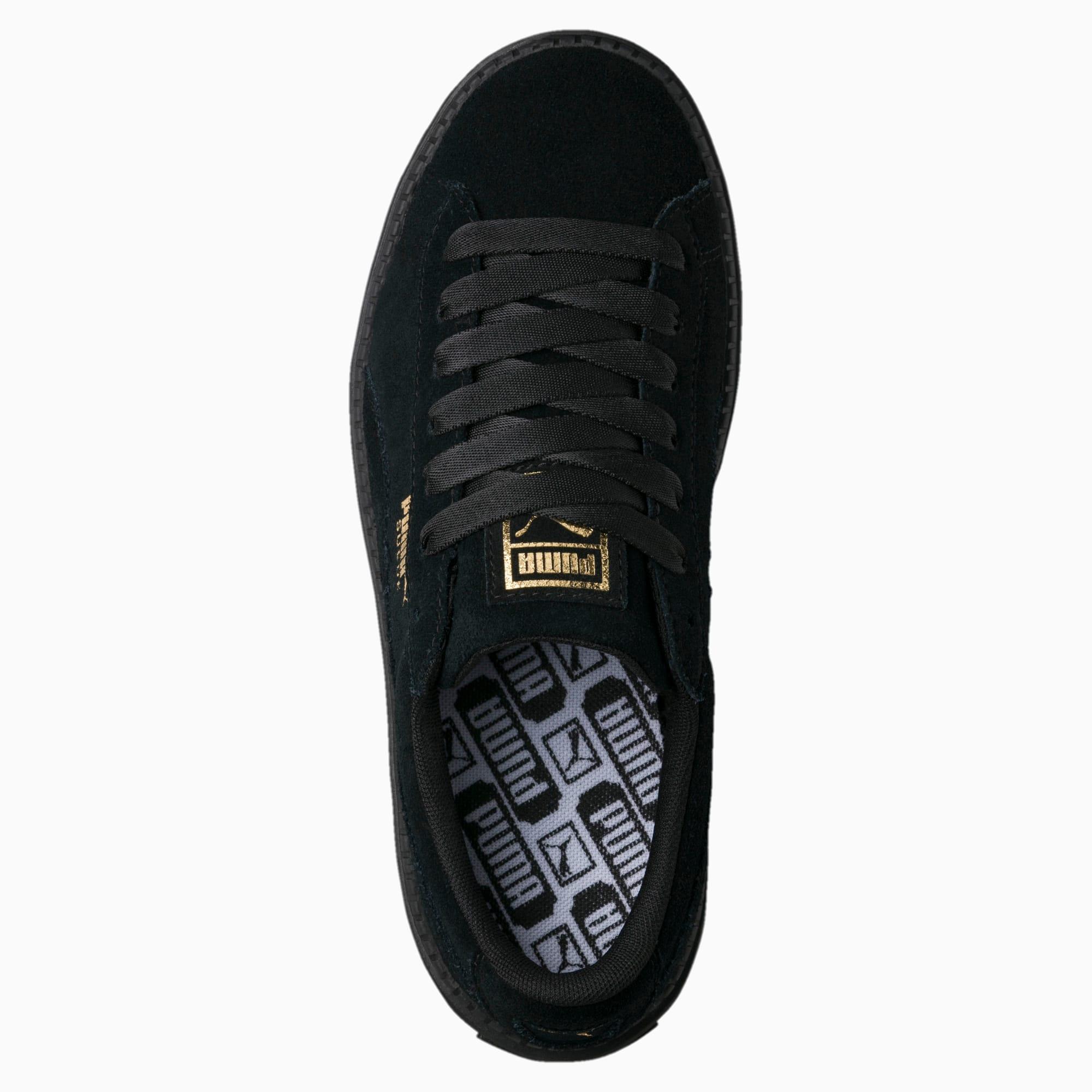 PUMA Suede Platform Trace Sneakers in Black | Lyst