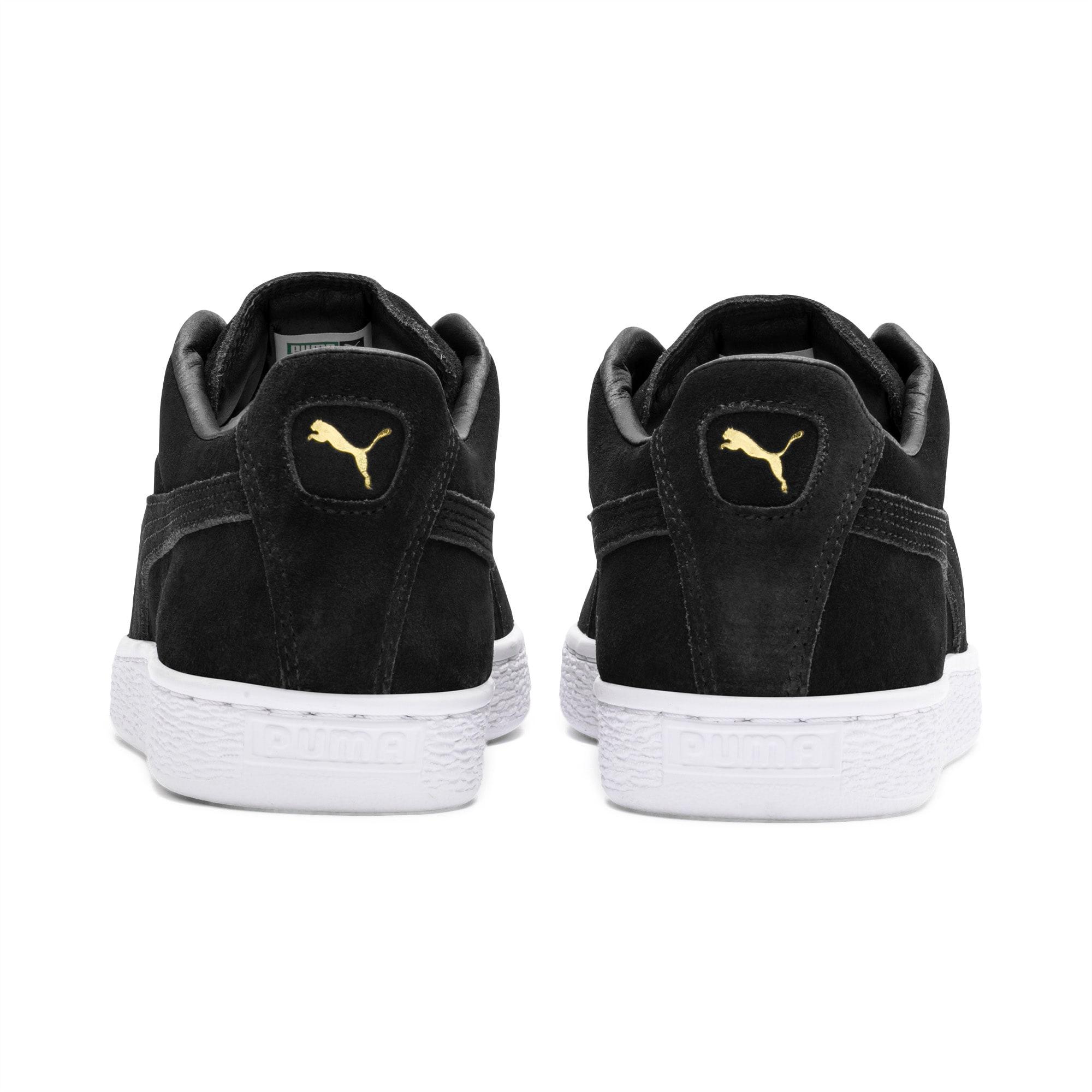 suede classic metal badge sneakers