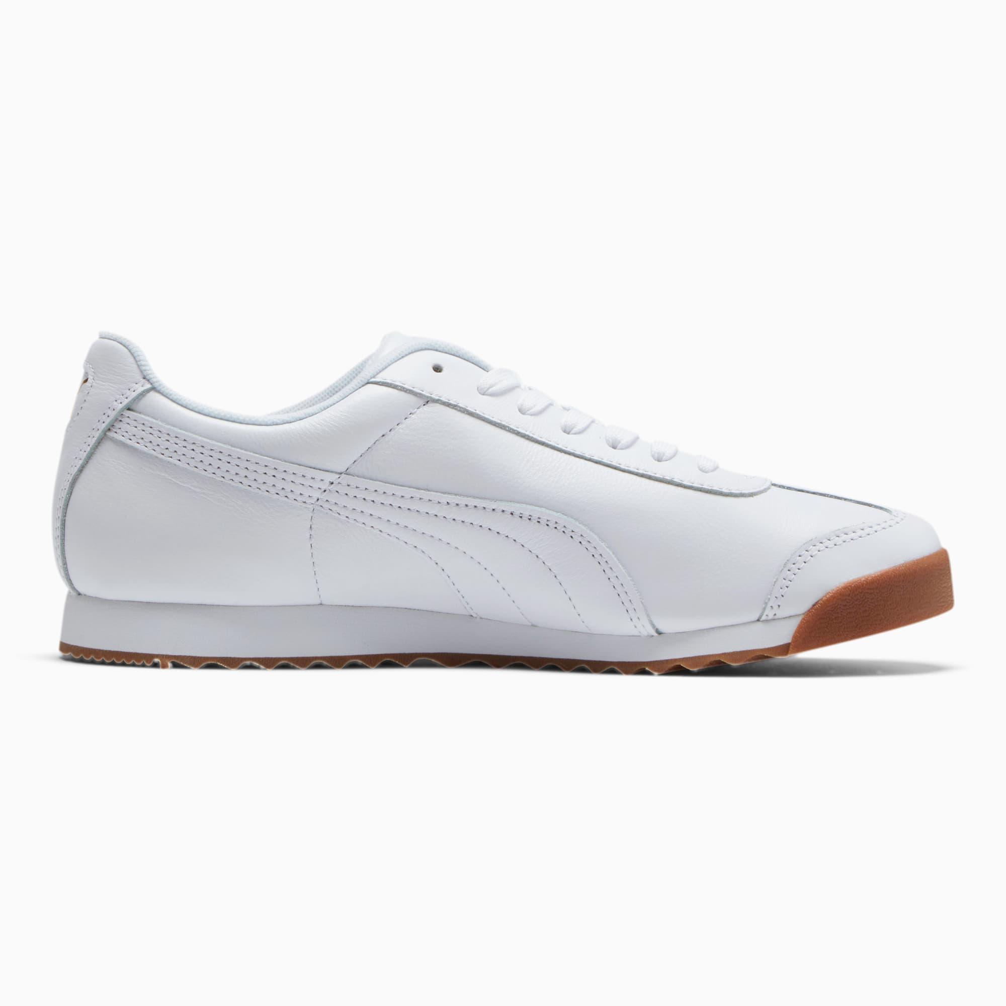 PUMA Leather Roma Classic Gum Sneakers in 01 (White) for Men - Lyst