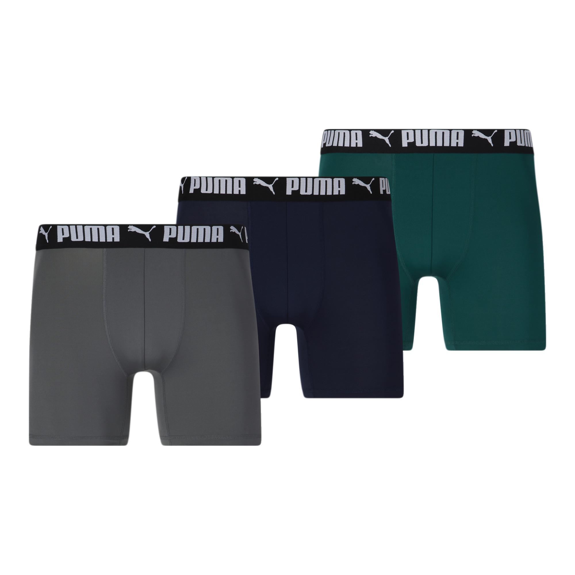 PUMA Athletic Fit Boxer Briefs 3 Pack in Blue for Men Lyst