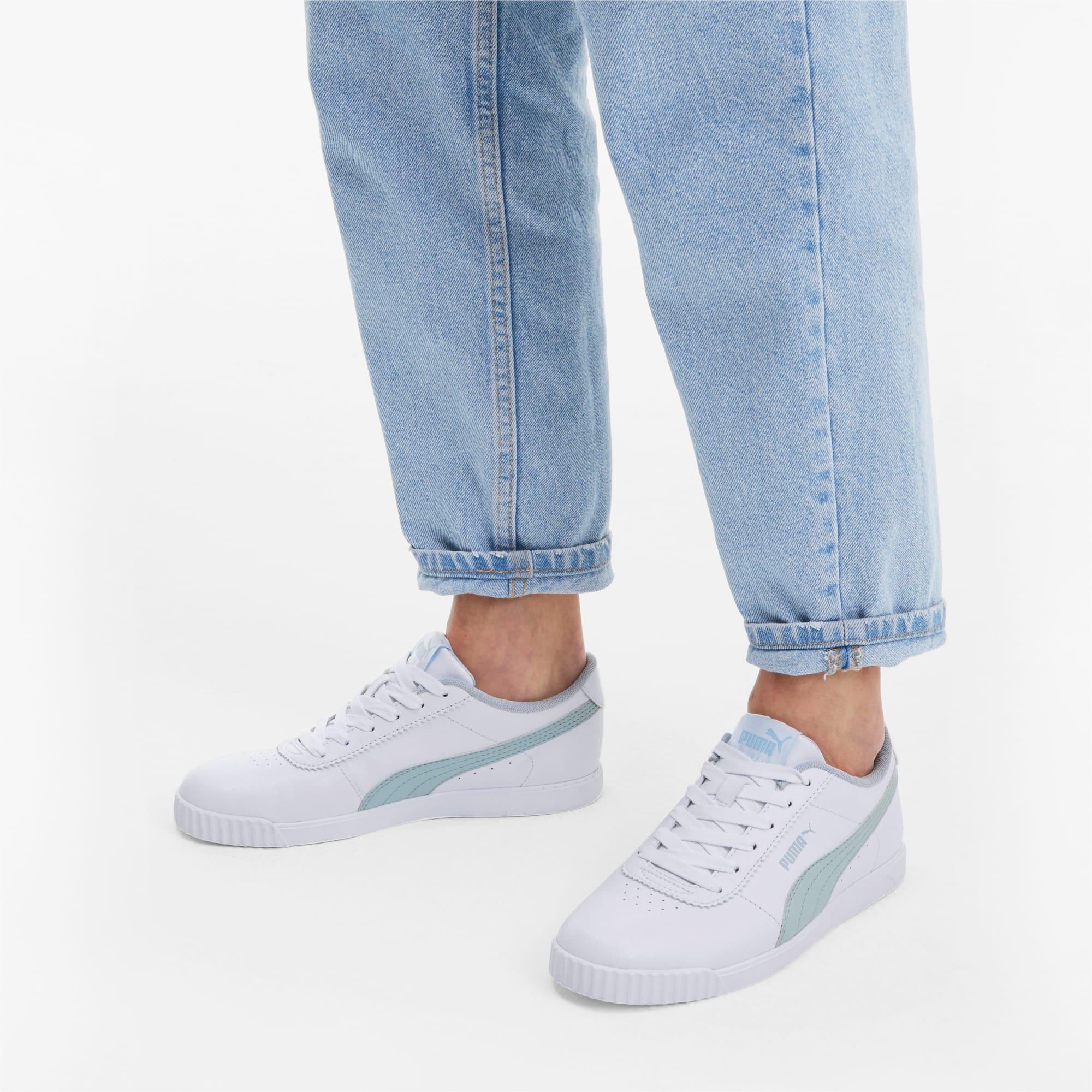 puma white carina classic sneakers