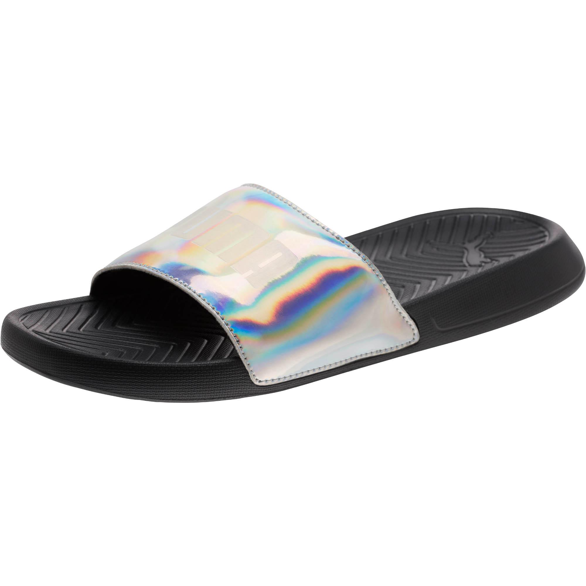 womens black puma flip flops