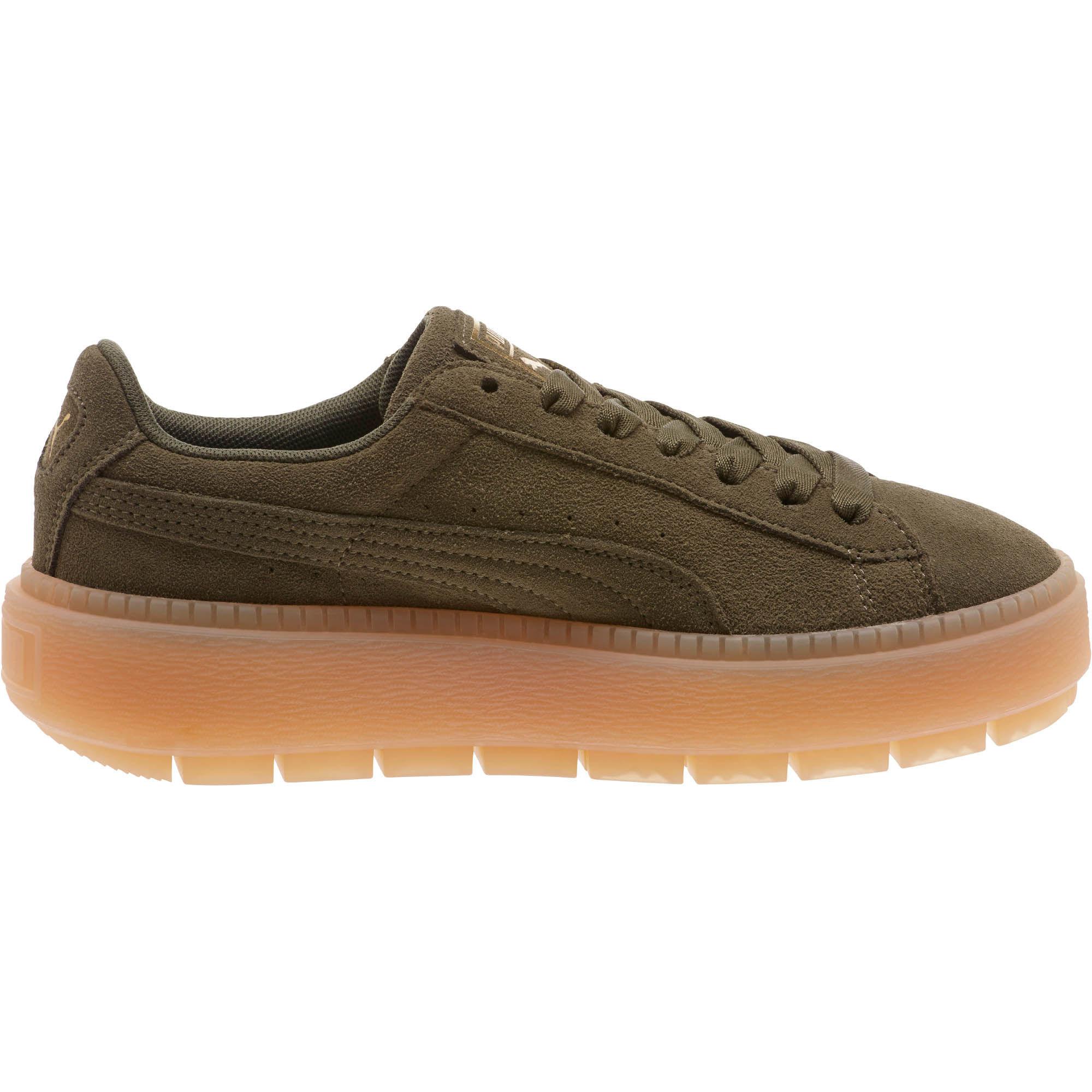 PUMA Suede Platform Trace Women's Sneakers in Olive Night (Green) - Lyst