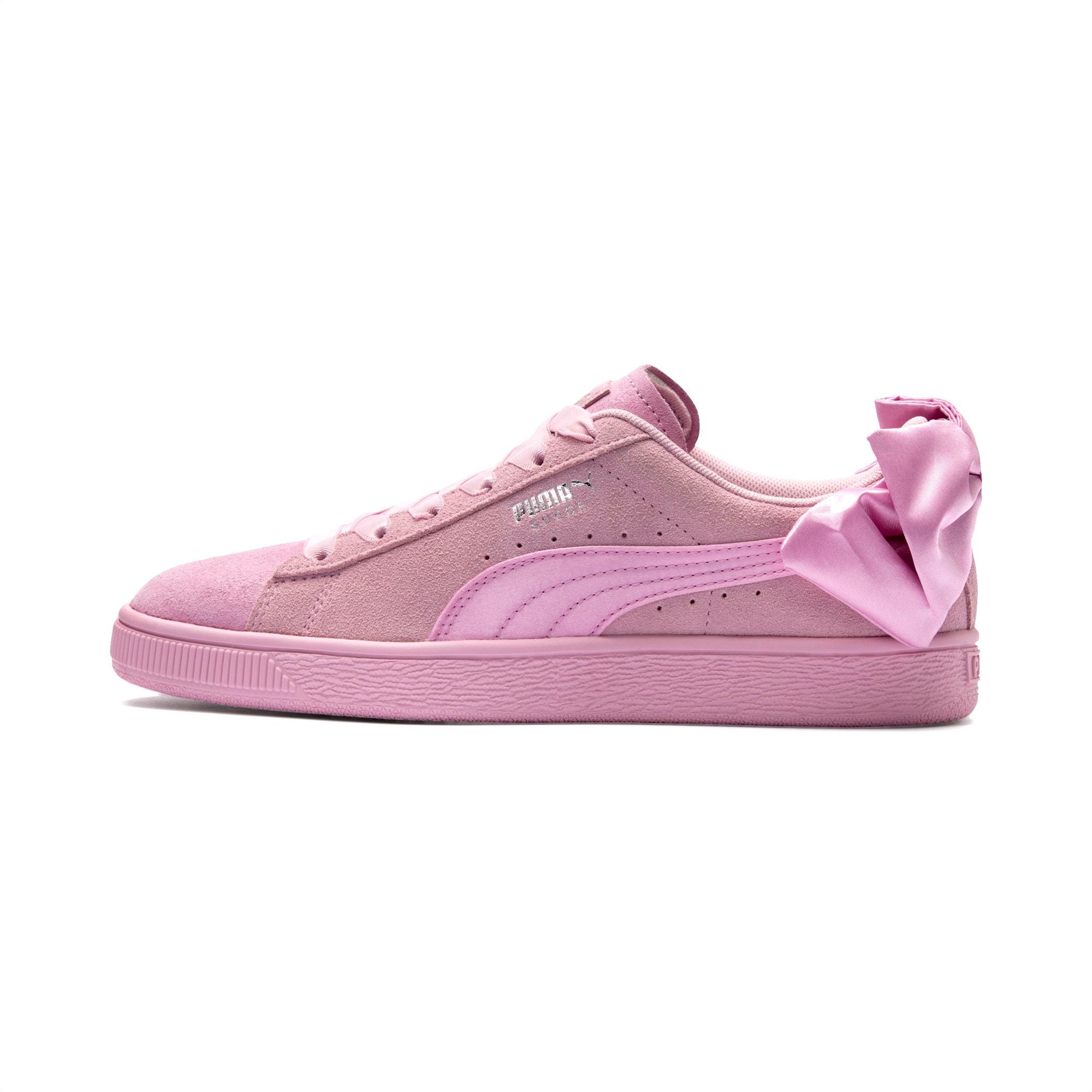 puma suede pink bow