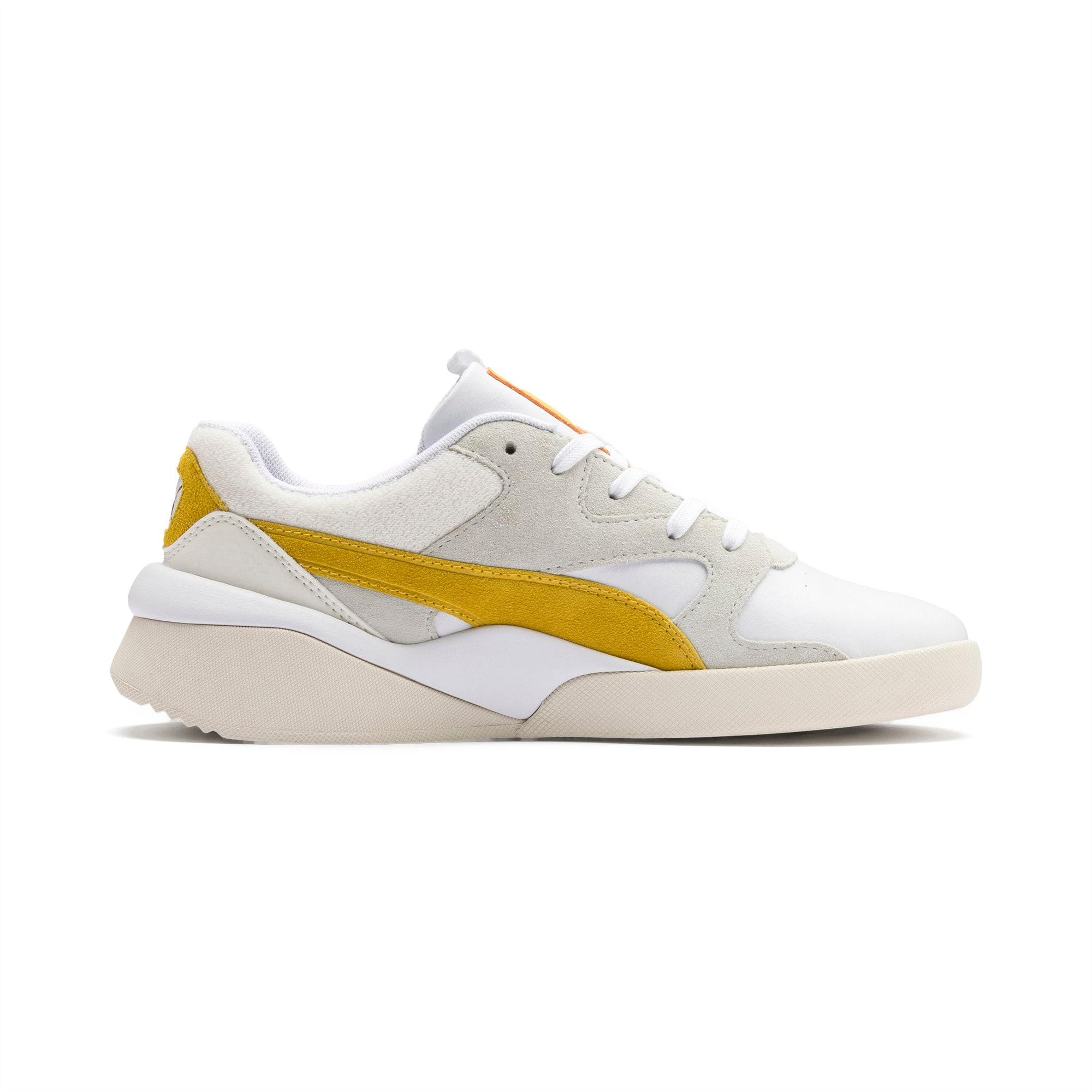 puma aeon heritage white and black trainers