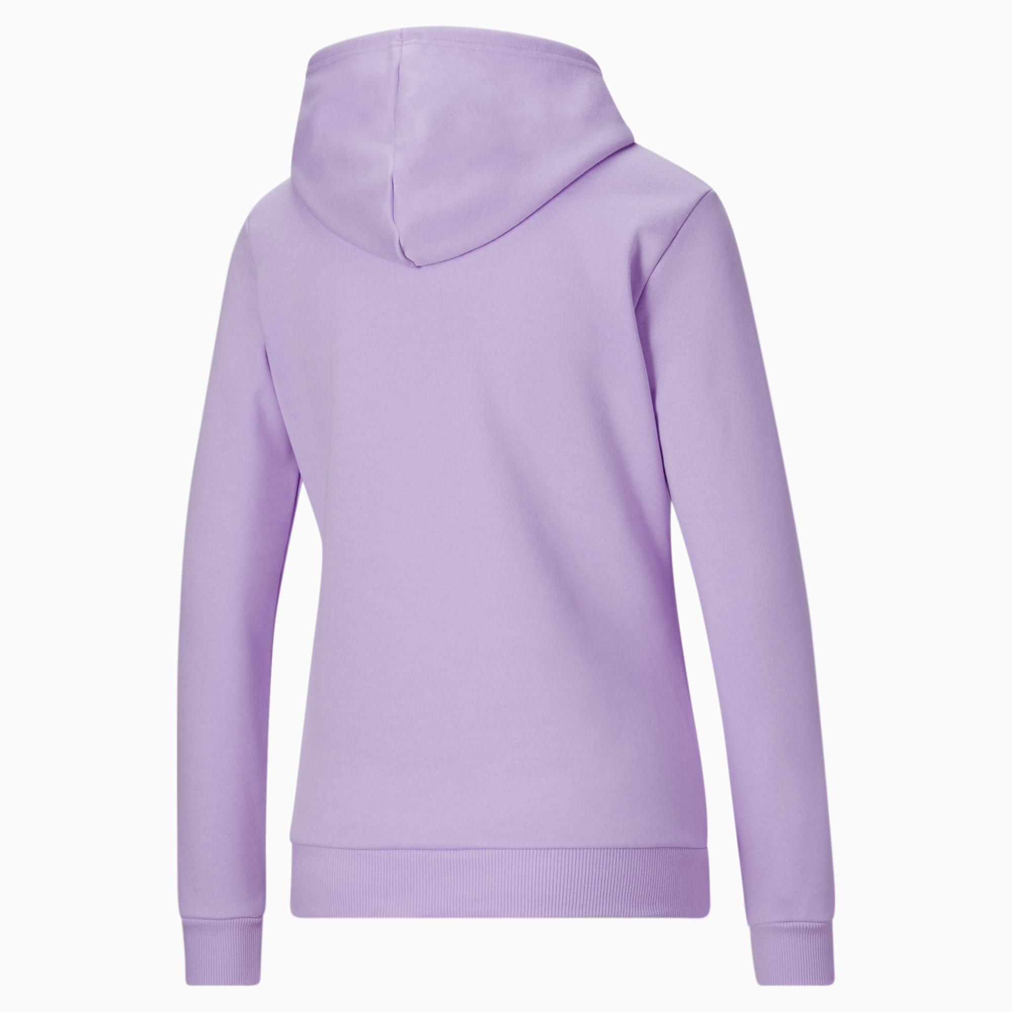 PUMA Fleece Essentials Logo Hoodie in Purple - Lyst