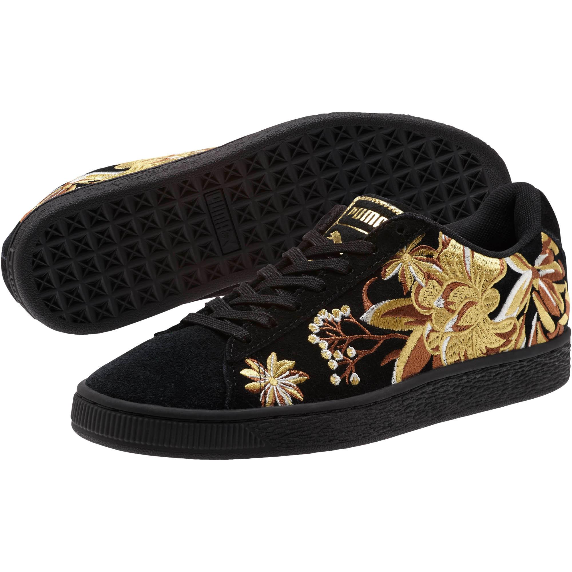 suede hyper embroidered women's sneakers