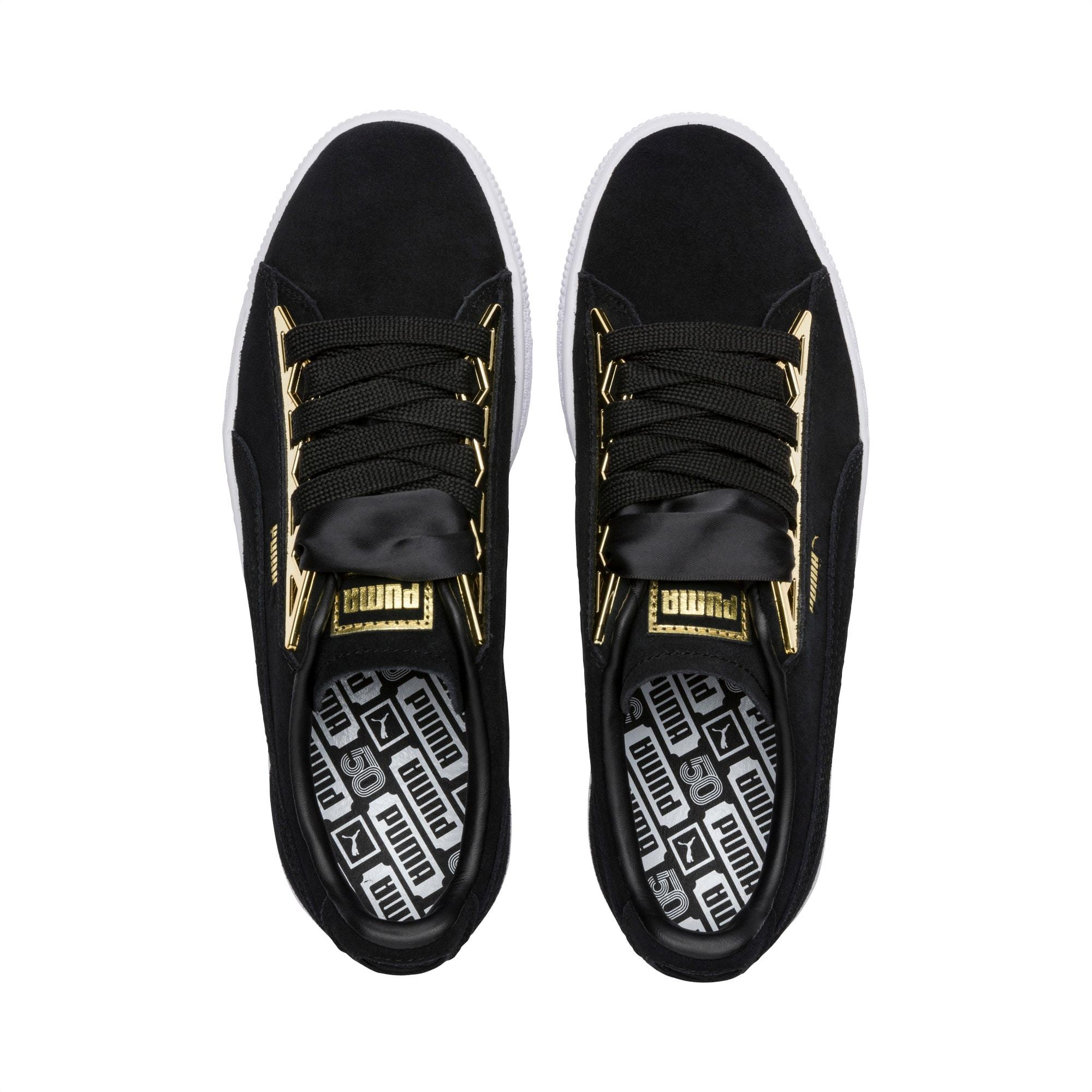 PUMA Suede Jewel Metallic Trainers in Black - Lyst