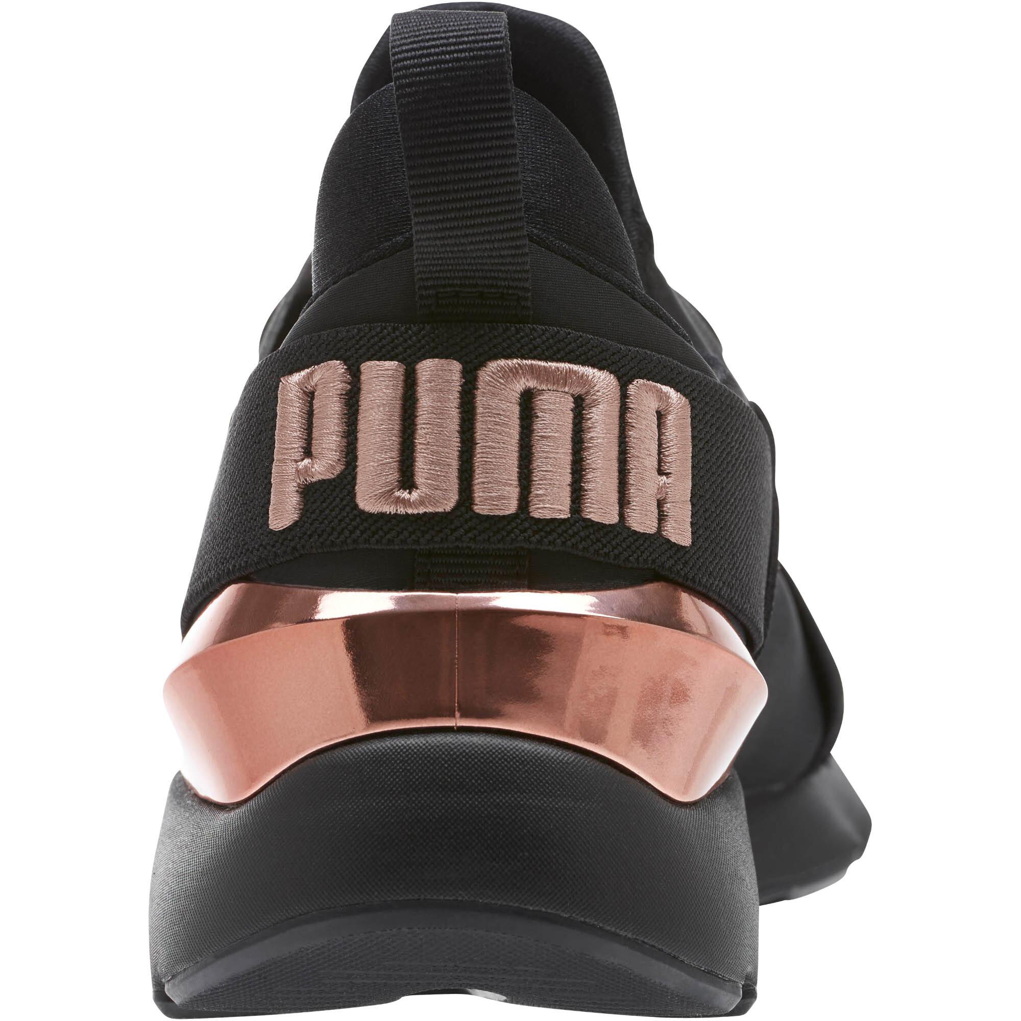 PUMA Muse Metal Sneakers in Black | Lyst