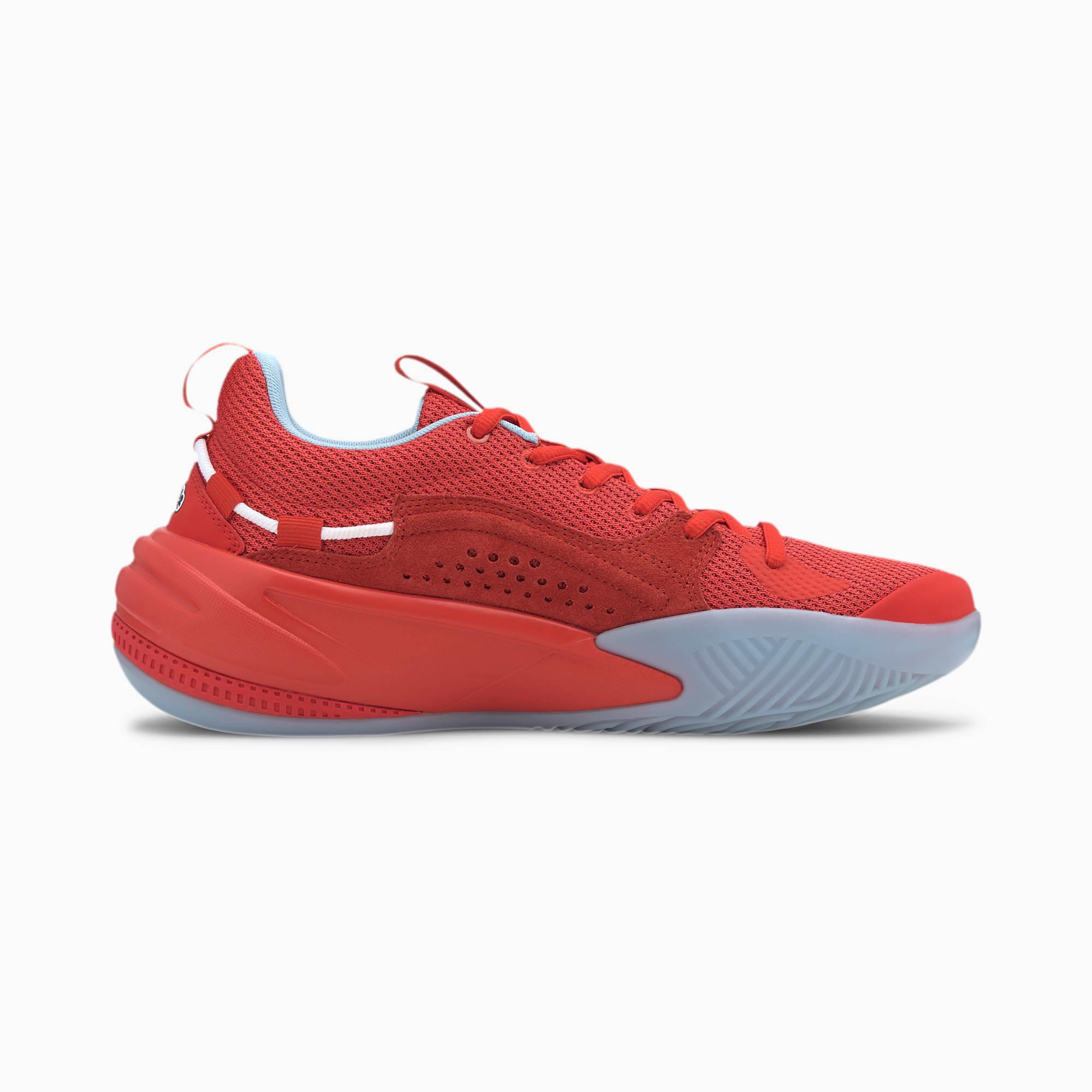 puma red basketball shoes