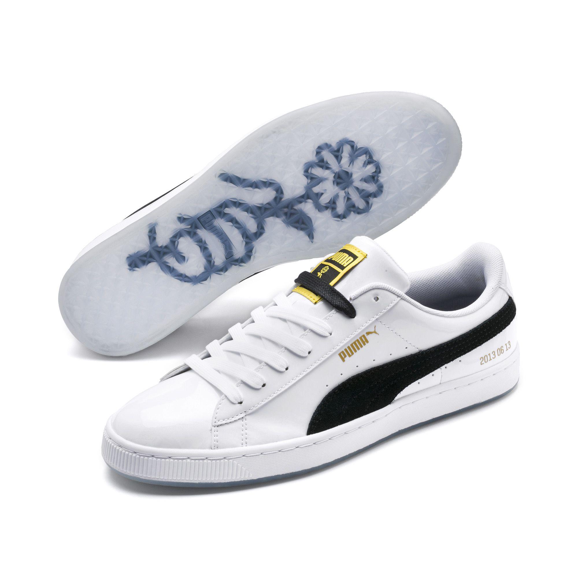 PUMA Rubber X Bts Basket Patent Sneakers in White for Men - Lyst