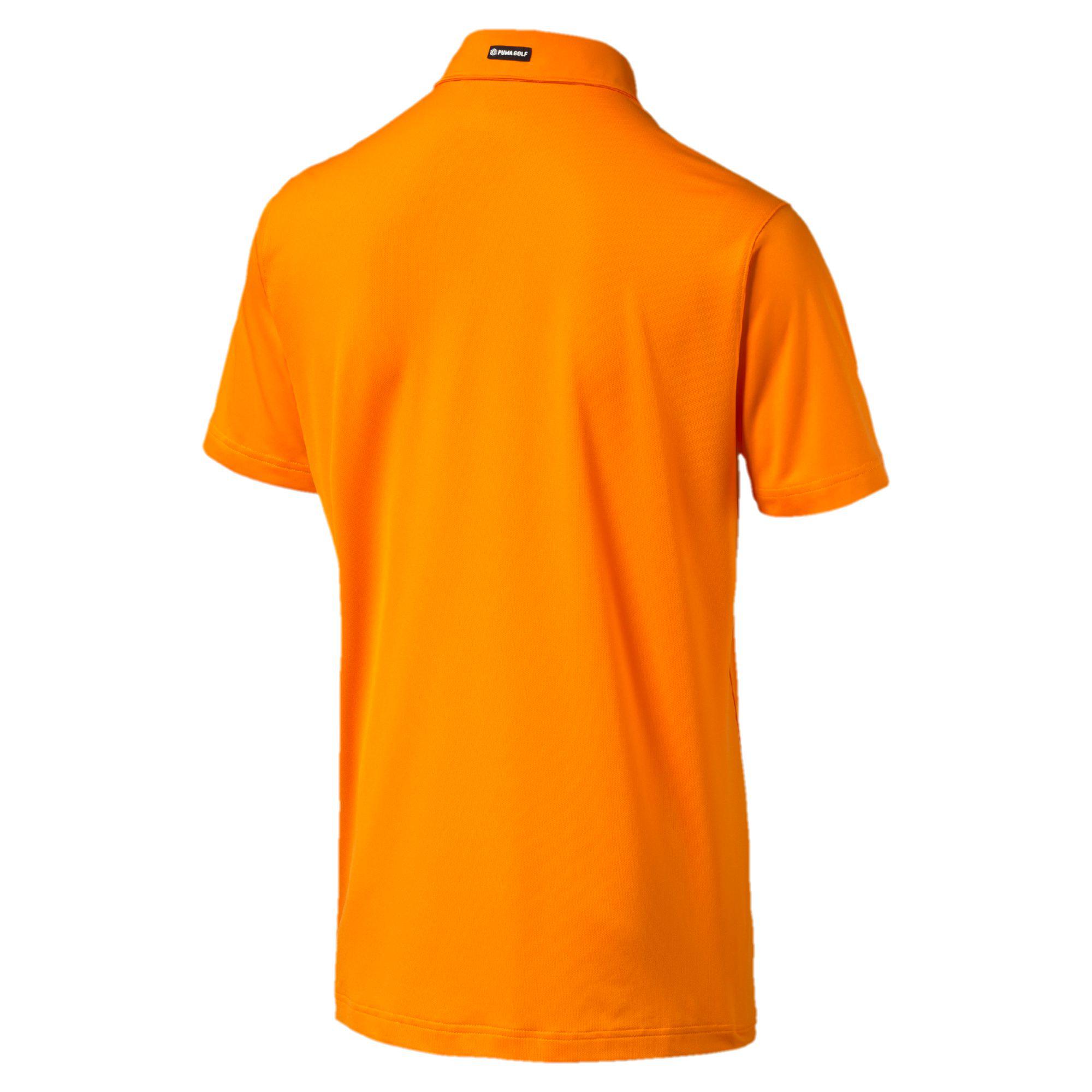 PUMA Pounce Golf Shirt in Orange for Men | Lyst